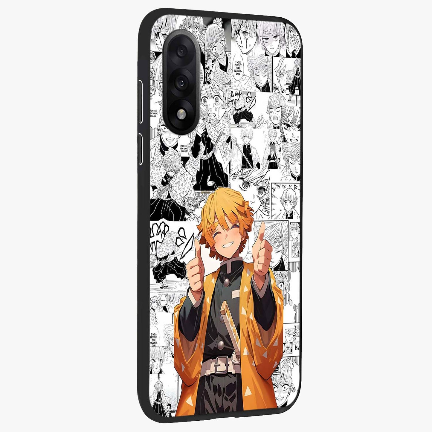 Thunder Smile Hero Glass Case for 1+Nord 5 side perspective highlighting dynamic textures and premium edges