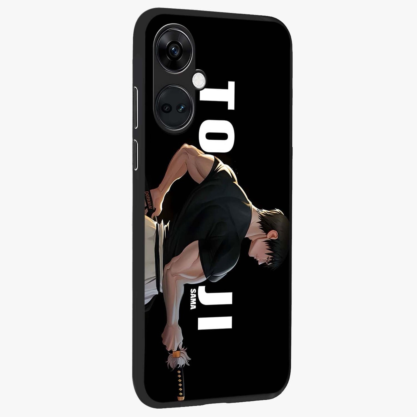 Midnight Blade Resolve Glass Case for 1+Nord Ce 3 side perspective highlighting bold textures and sleek premium build