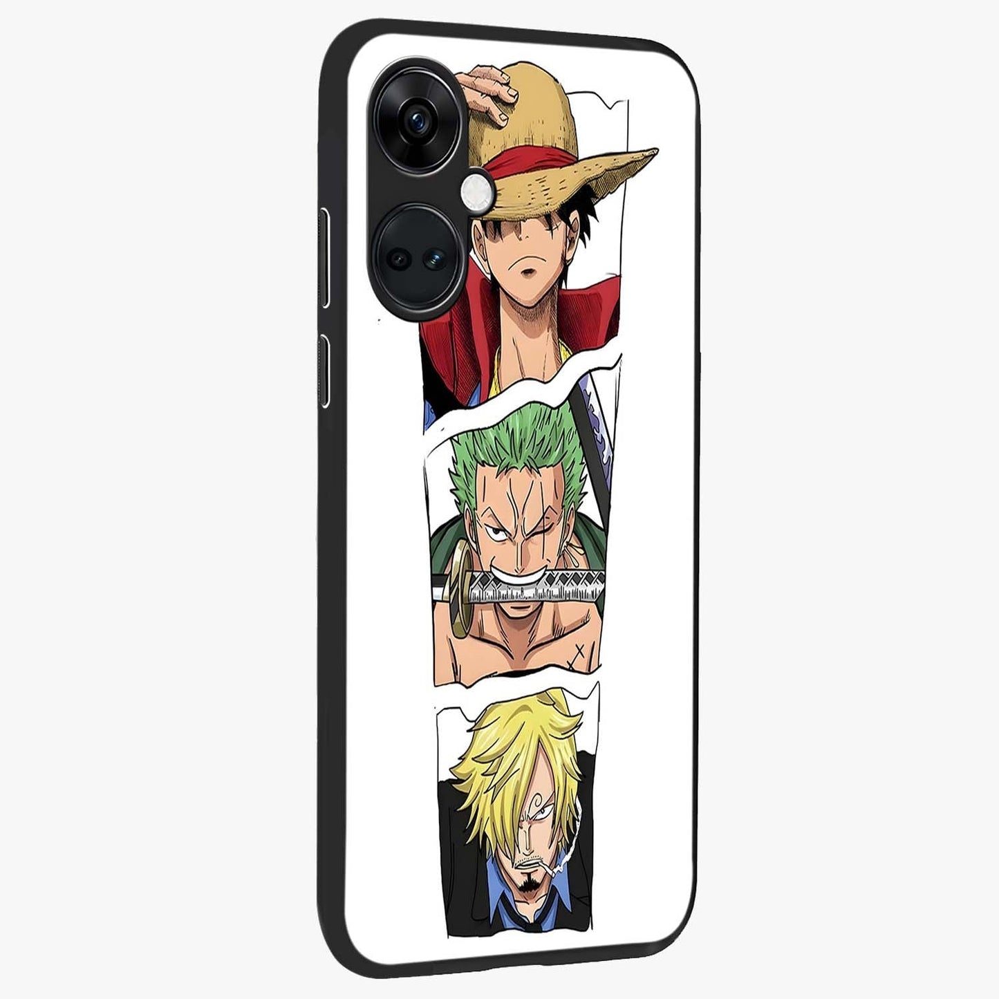 Pirate Trio Resolve Glass Case for 1+Nord Ce 3 side perspective highlighting strong character detailing and sleek build