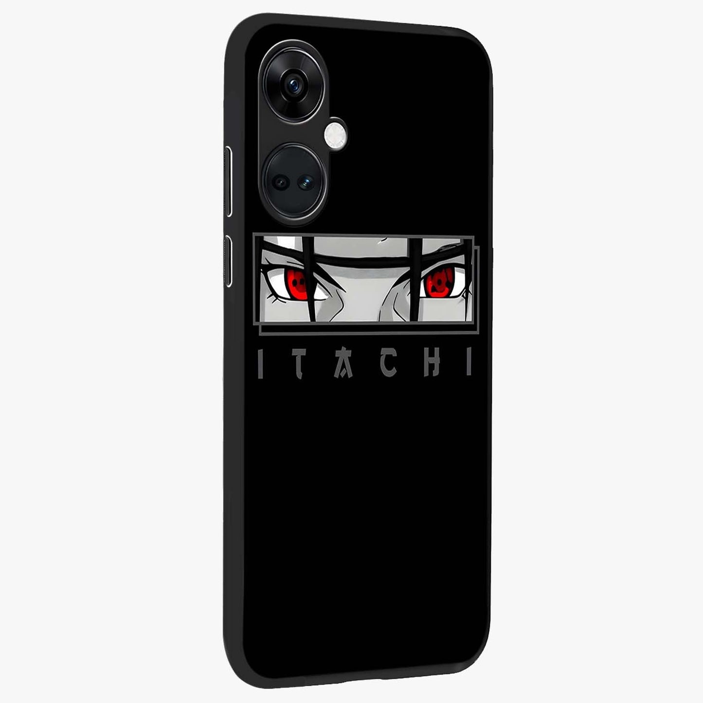 Scarlet Gaze Dominance Glass Case for 1+Nord Ce 3 side perspective highlighting powerful detailing and smooth build