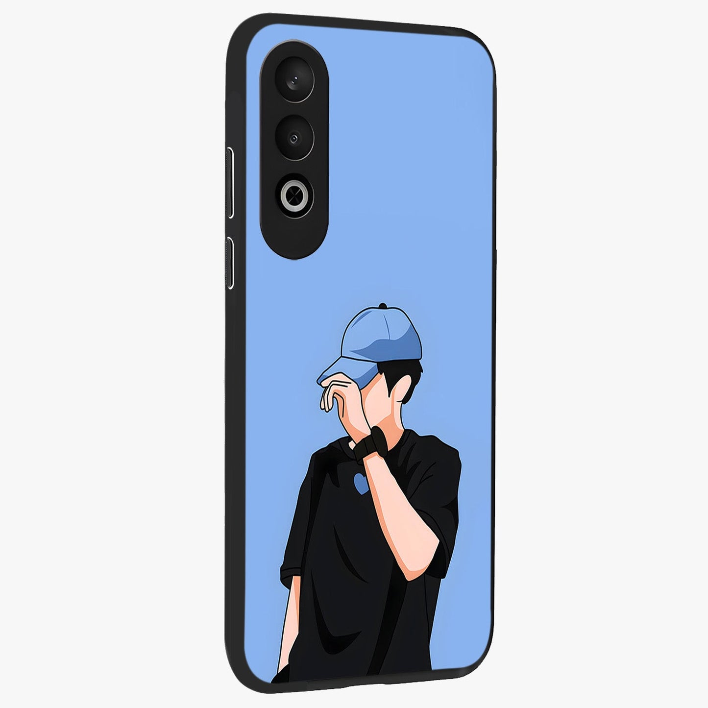 Cool Calm Love Glass Case for 1+Nord Ce 4 side perspective highlighting clean detailing and sleek premium edges