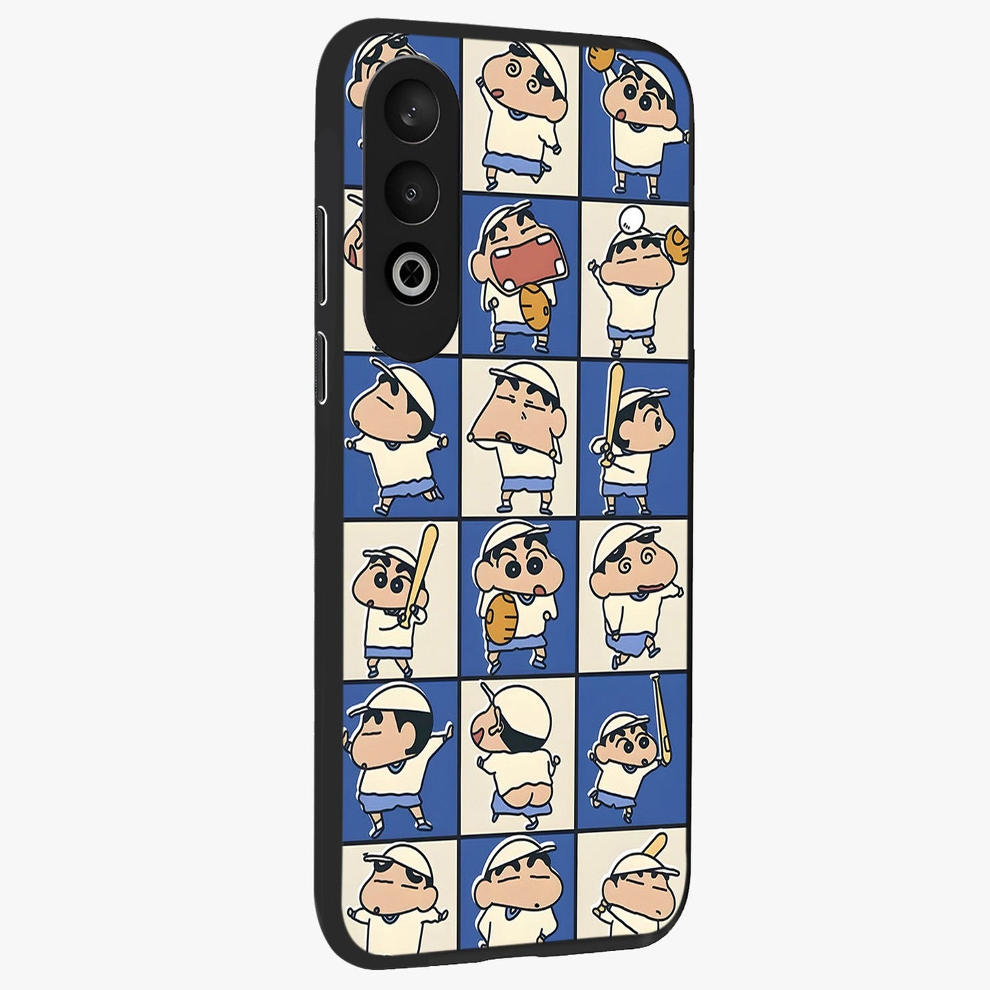 Playful Shin Swing Glass Case for 1+Nord CE 4 side perspective highlighting dynamic illustration textures and sleek build