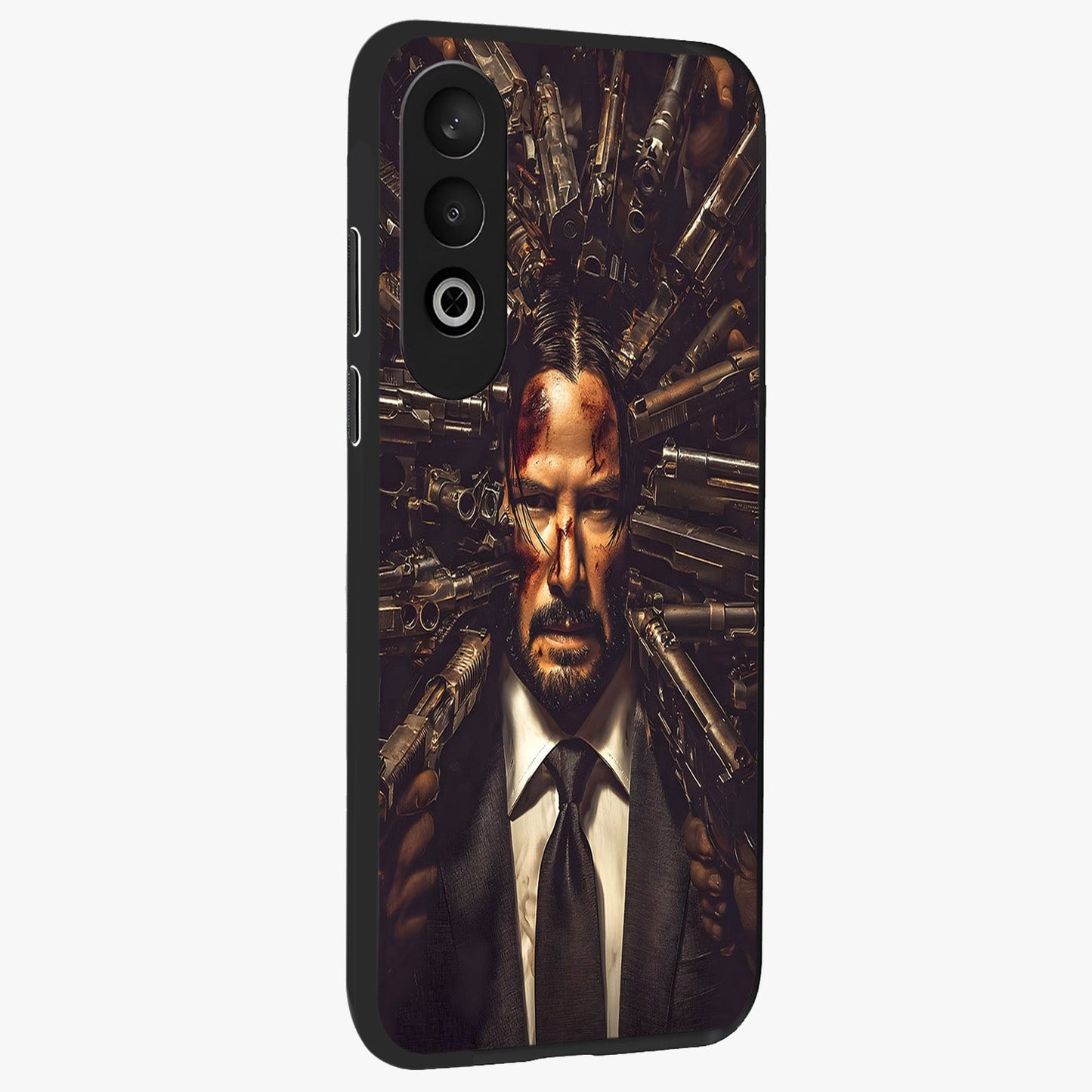 Relentless Shadow Assassin Glass Case for 1+Nord CE 4 side perspective highlighting sharp textures and sleek premium build