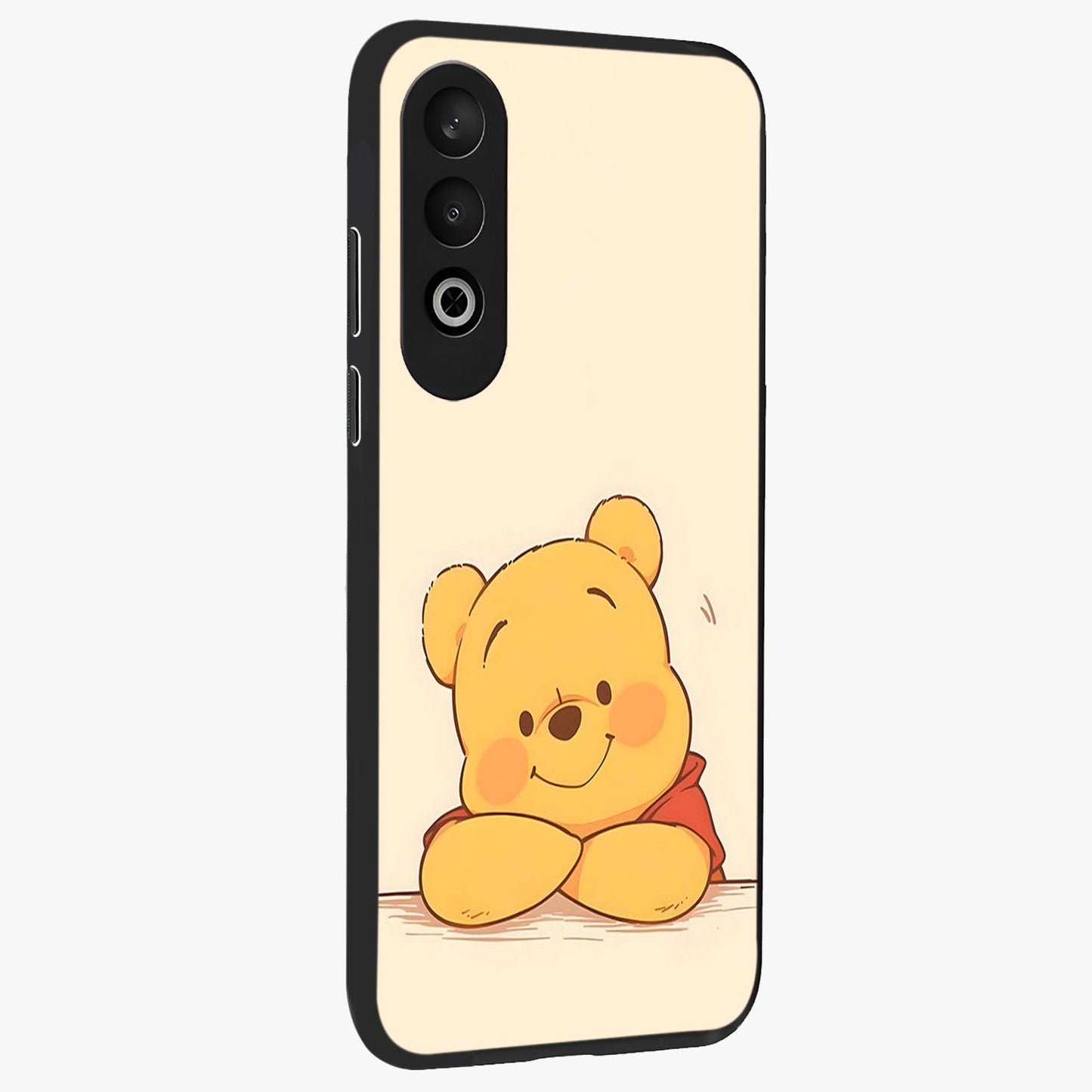 Winniethe Pooh Glass Case for 1+Nord Ce 4 side perspective highlighting charming character textures and smooth build
