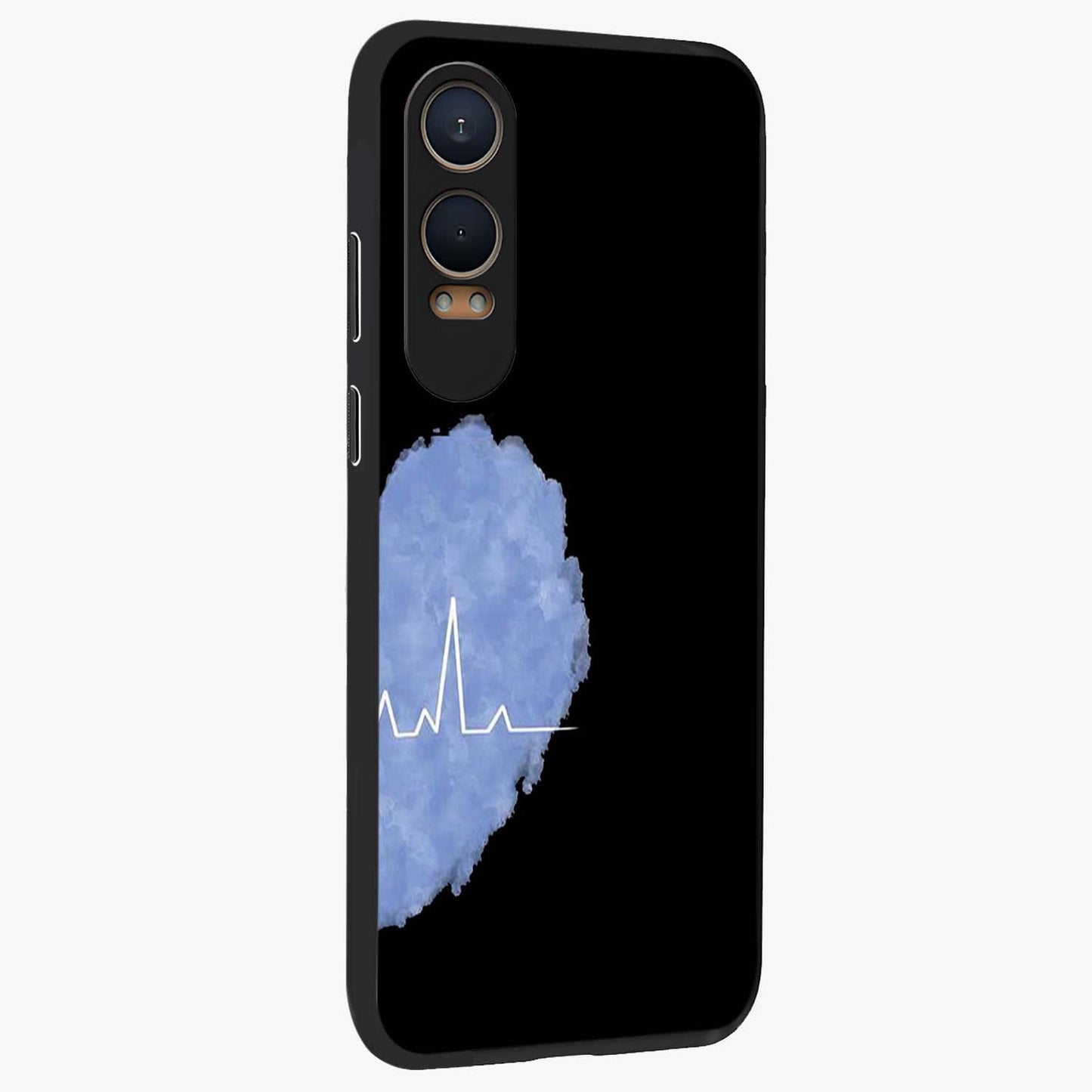 Blue Pulse Bond Glass Case for 1+Nord Ce 4 Lite side perspective highlighting sleek edges and modern blue detailing