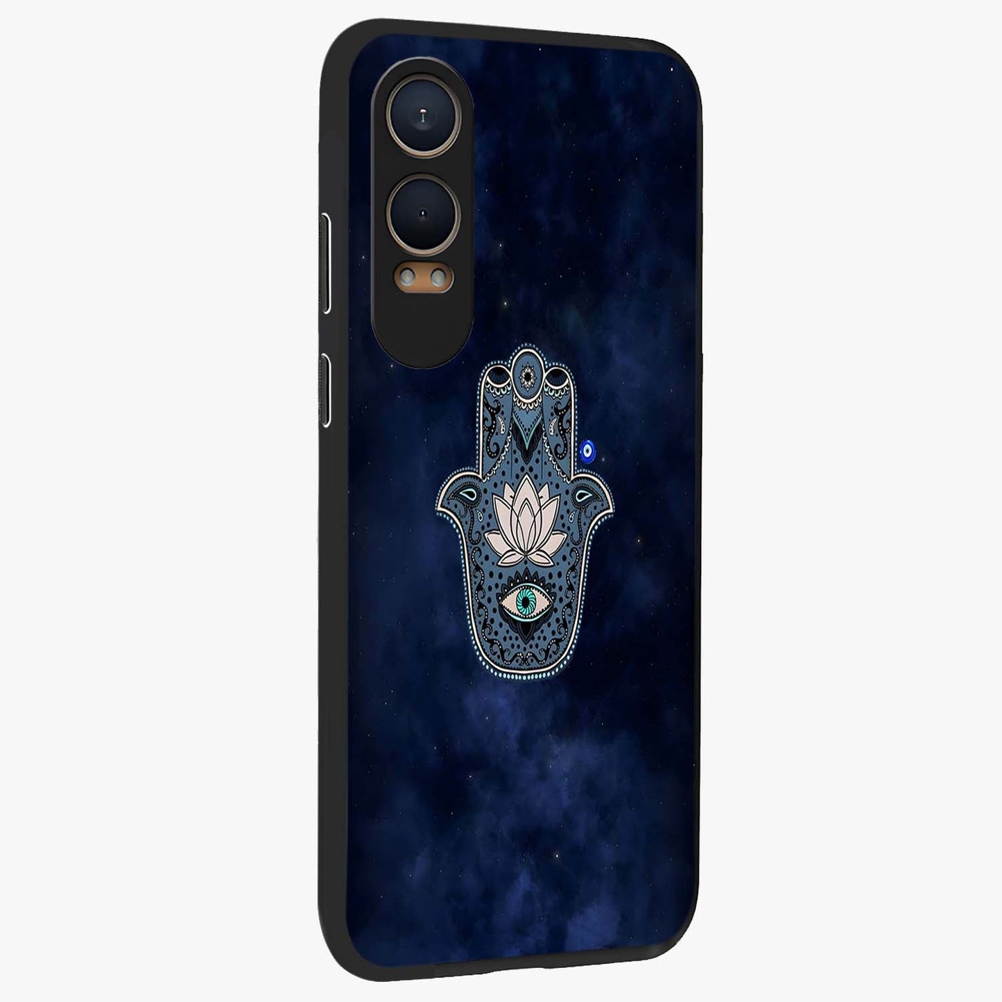 Mystic Calm Shield Glass Case for 1+Nord CE 4 Lite side perspective highlighting refined textures and premium edge finish