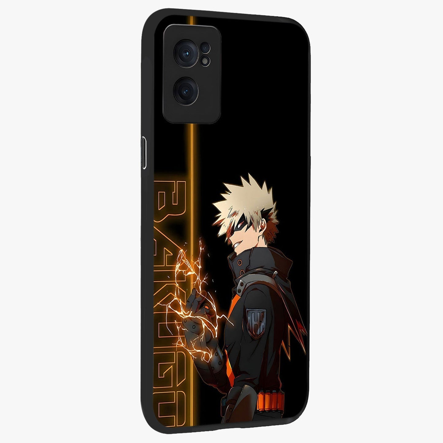 Silent Gang Authority Glass Case for 1+Nord Ce 2 angled mockup showcasing glossy finish and dark urban detailing