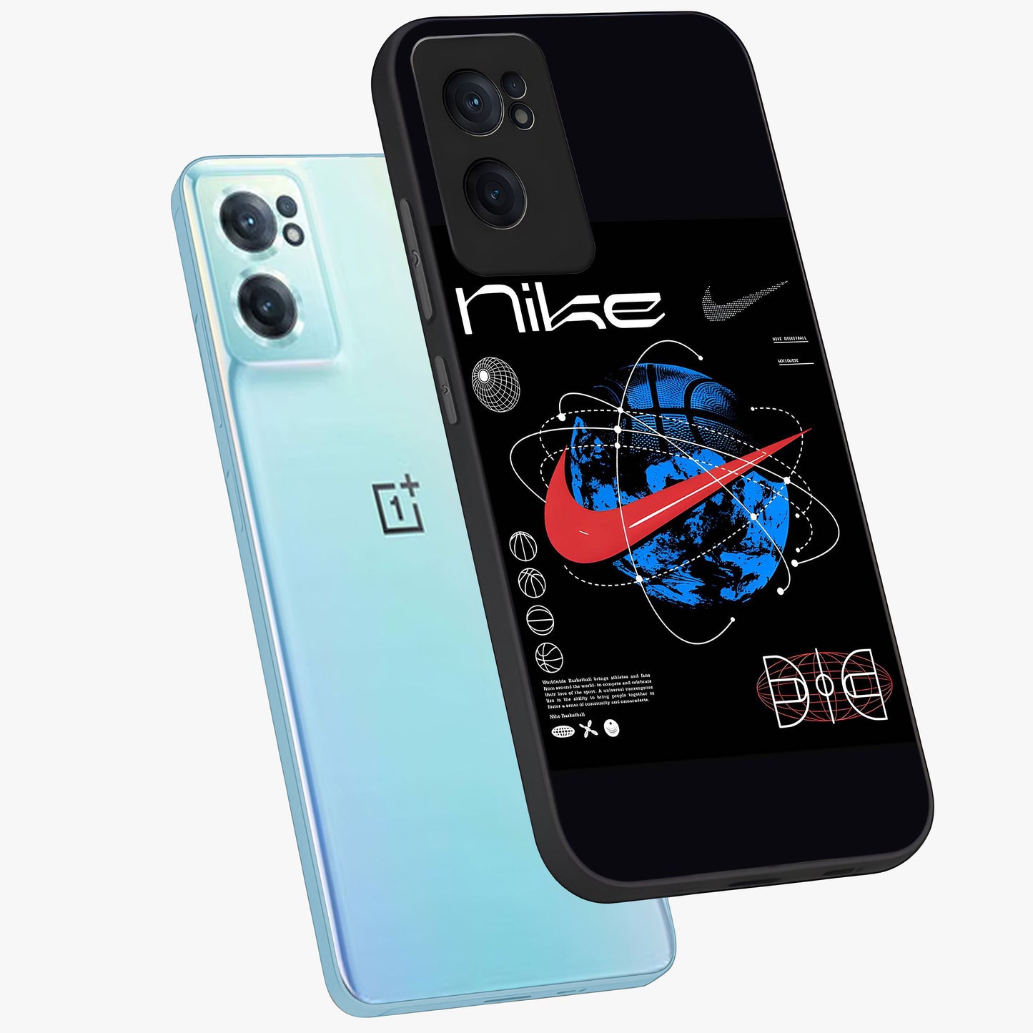Gravity Sports Fusion Glass Case for 1+Nord CE 2 side perspective highlighting sharp textures and sleek premium build