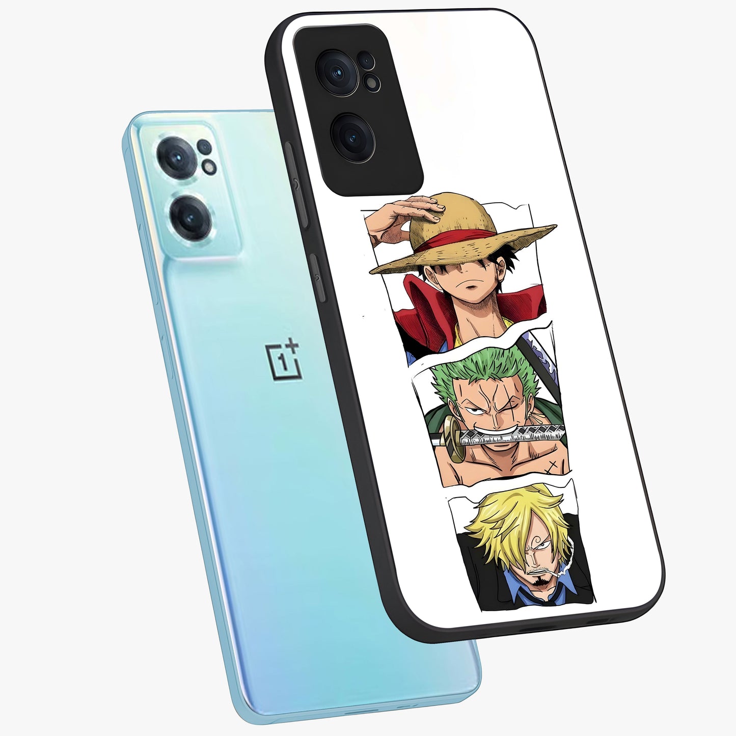 Pirate Trio Resolve Glass Case for 1+Nord Ce 2 side perspective highlighting strong character detailing and sleek build