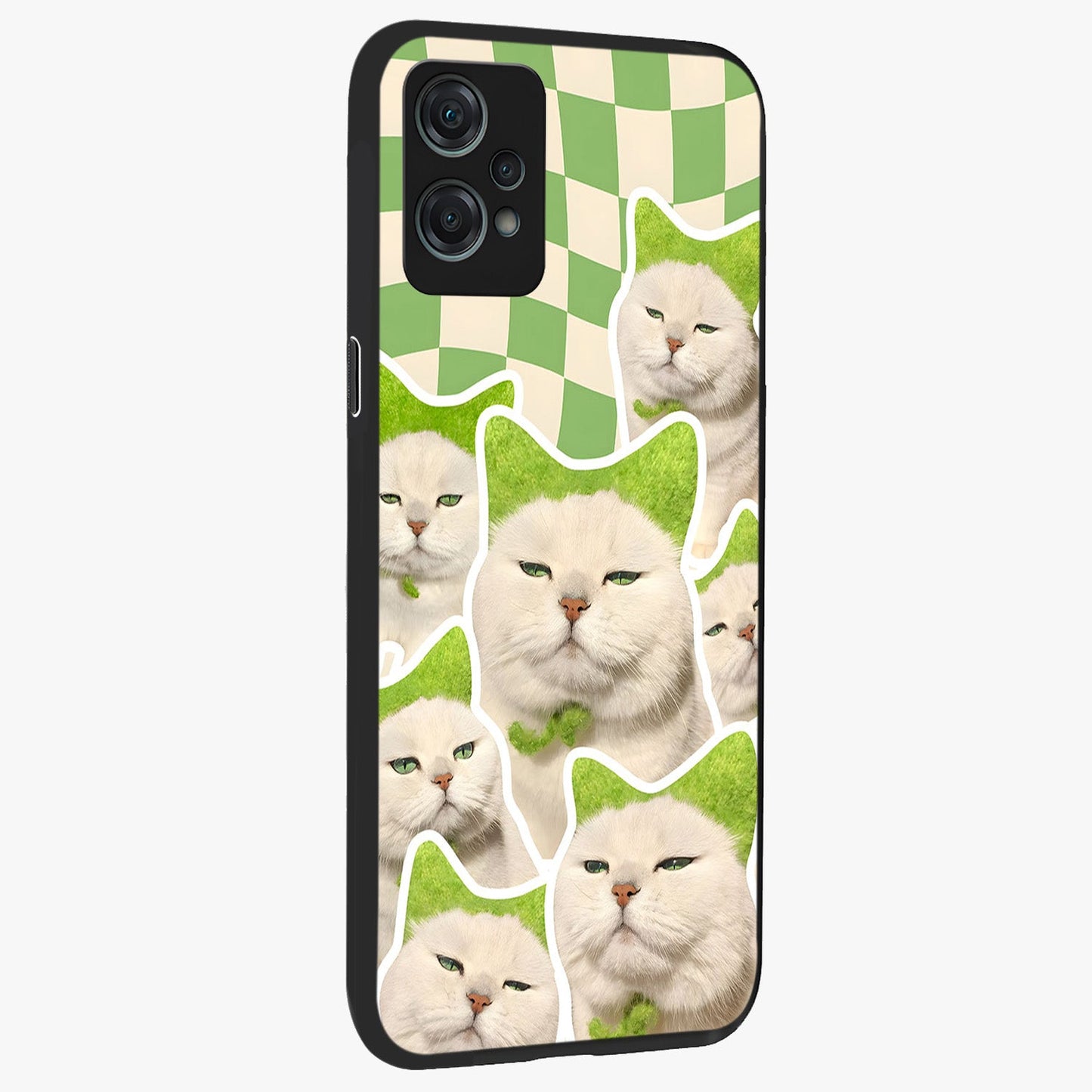 Cats Ethereal Bloom Glass Case for 1+Nord Ce 2 Lite side perspective highlighting delicate bloom details and smooth edges