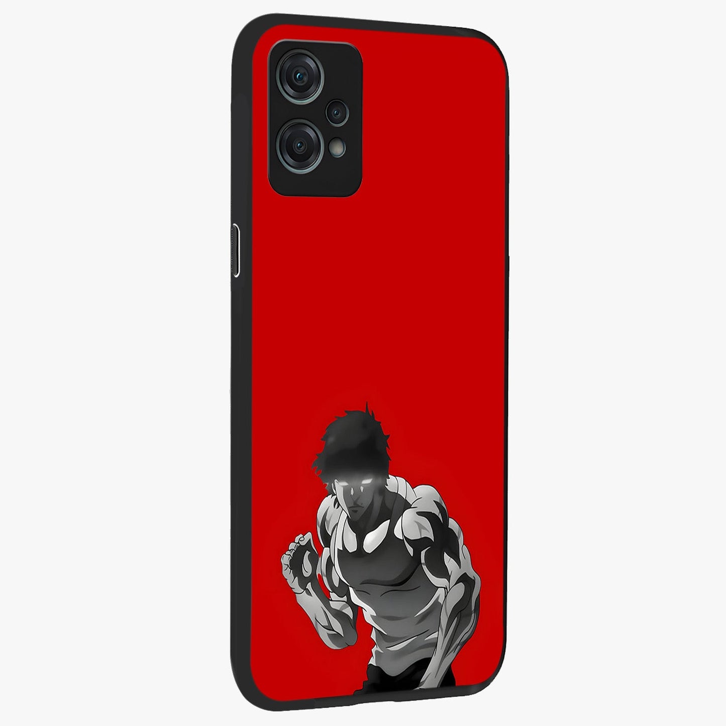 Crimson Power Rush Glass Case for 1+Nord Ce 2 Lite side perspective highlighting sharp detailing and premium sporty edge