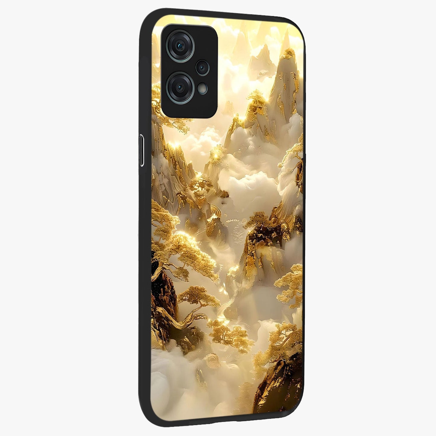 Gates of Illumination Glass Case for 1+Nord Ce 2 Lite side perspective highlighting intricate illumination textures and premium edges