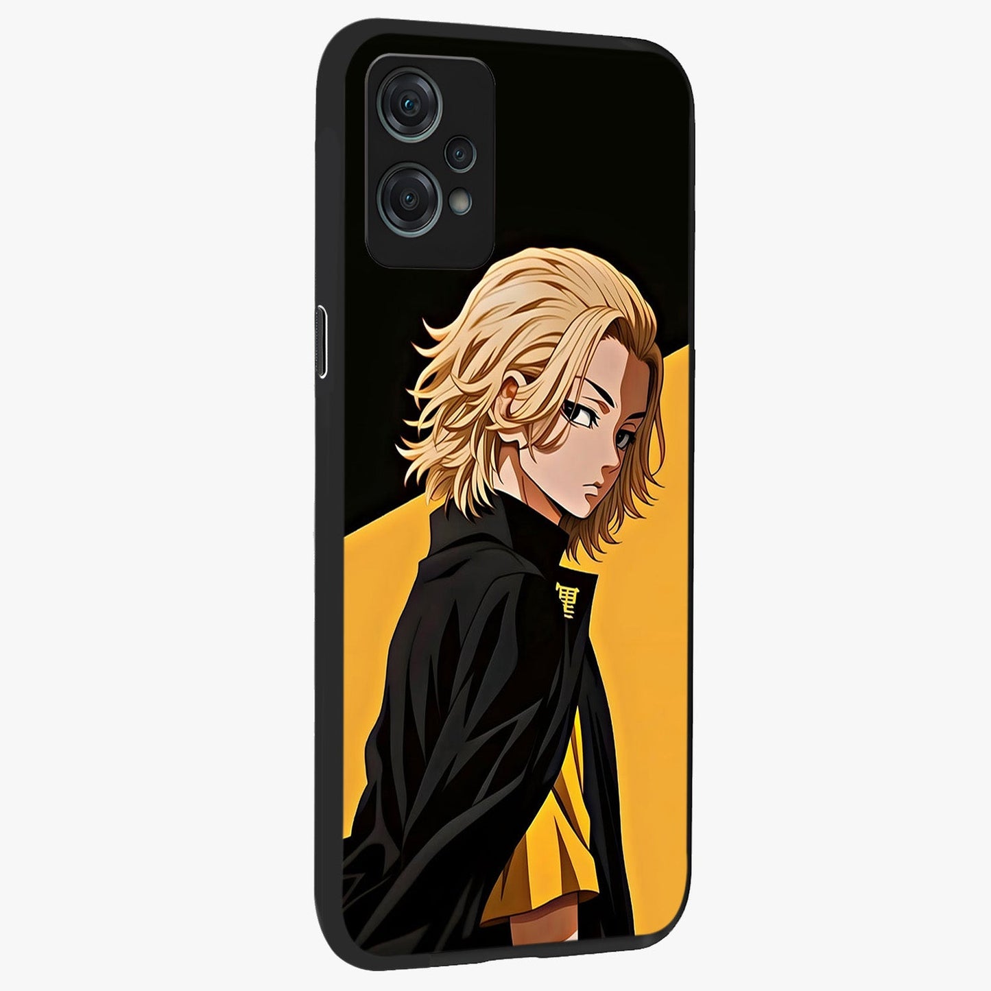 Golden Shadow Commander Glass Case for 1+Nord Ce 2 Lite side perspective highlighting intense detailing and premium edge finish