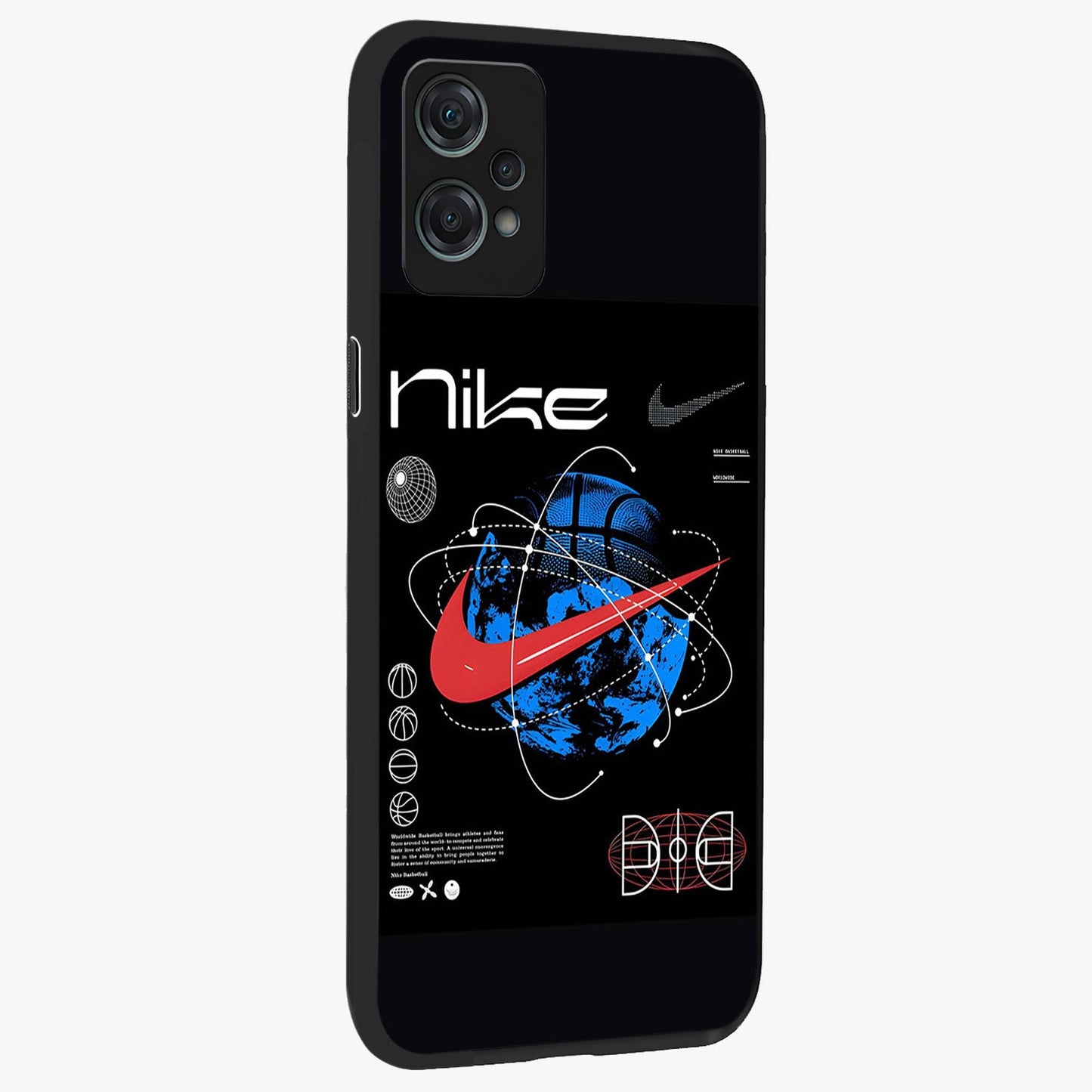 Gravity Sports Fusion Glass Case for 1+Nord Ce 2 Lite side perspective highlighting sharp textures and sleek premium build