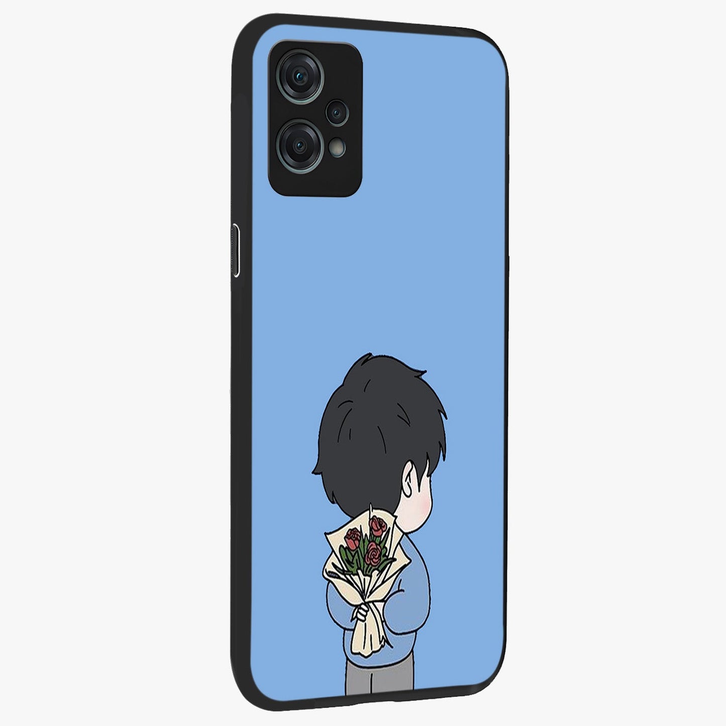 Love in My Hands Glass Case for 1+Nord Ce 2 Lite side perspective highlighting delicate detailing and sleek premium build