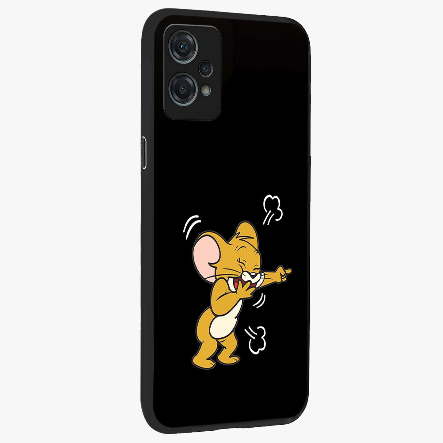 Playful Jerry Vibes Glass Case for 1+Nord Ce 2 Lite side perspective highlighting fun illustration textures and smooth build
