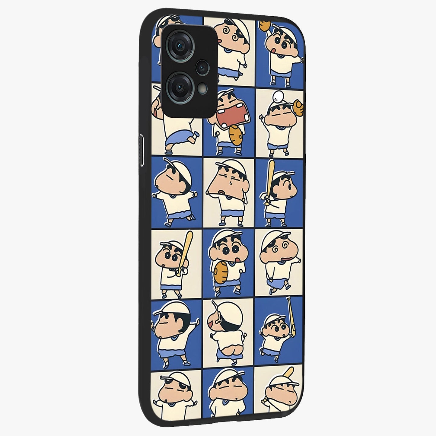 Playful Shin Swing Glass Case for 1+Nord Ce 2 Lite side perspective highlighting dynamic illustration textures and sleek build