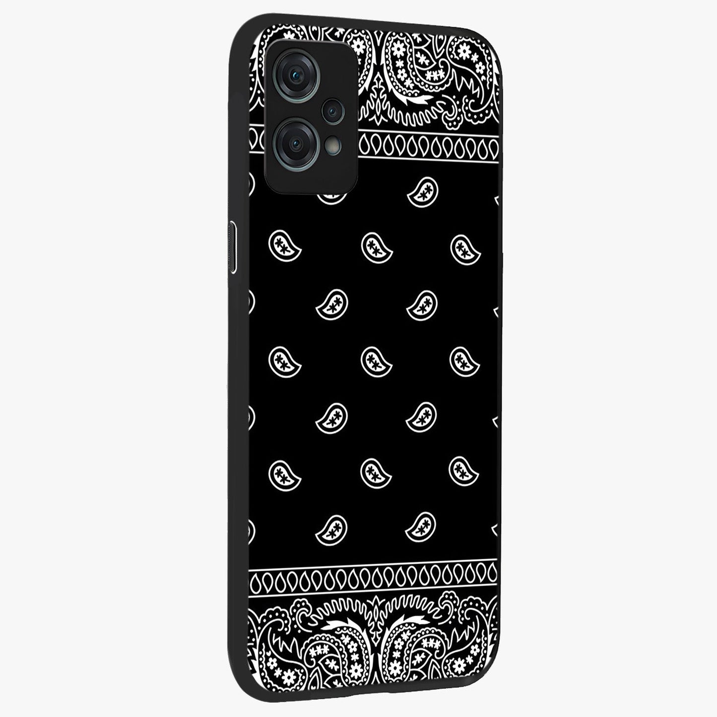 Retro Rebel Threads Glass Case for 1+Nord Ce 2 Lite side perspective highlighting bold detailing and smooth build