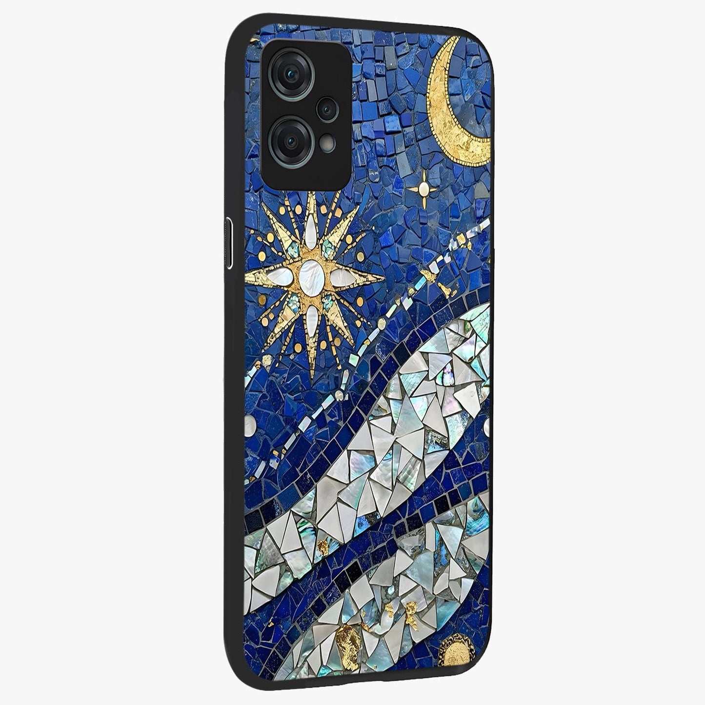 Serene Crane Flight Glass Case for 1+Nord Ce 2 Lite side perspective highlighting delicate feather textures and premium edges