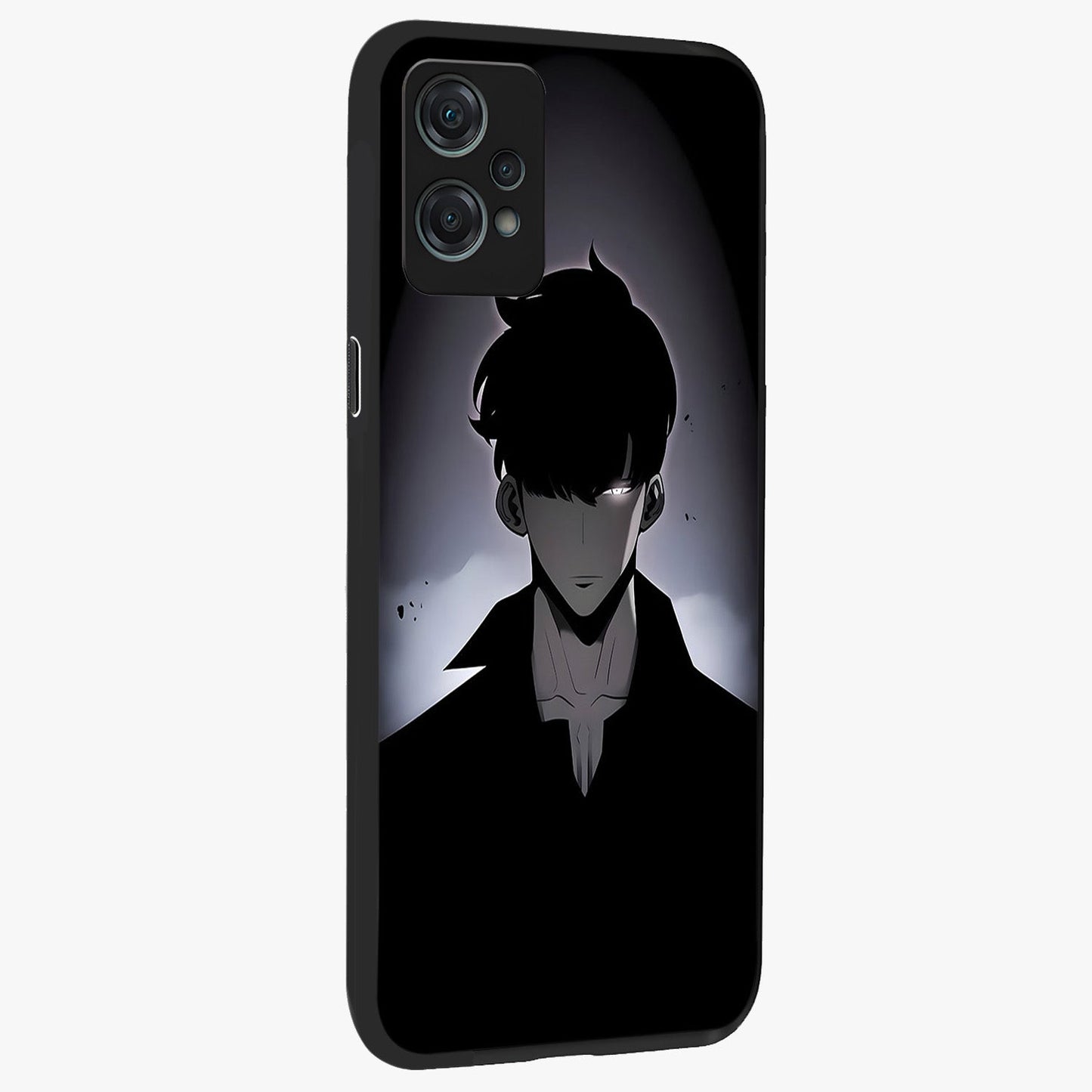 Silent Shadow Awakening Glass Case for 1+Nord Ce 2 Lite side perspective highlighting sharp textures and sleek premium build