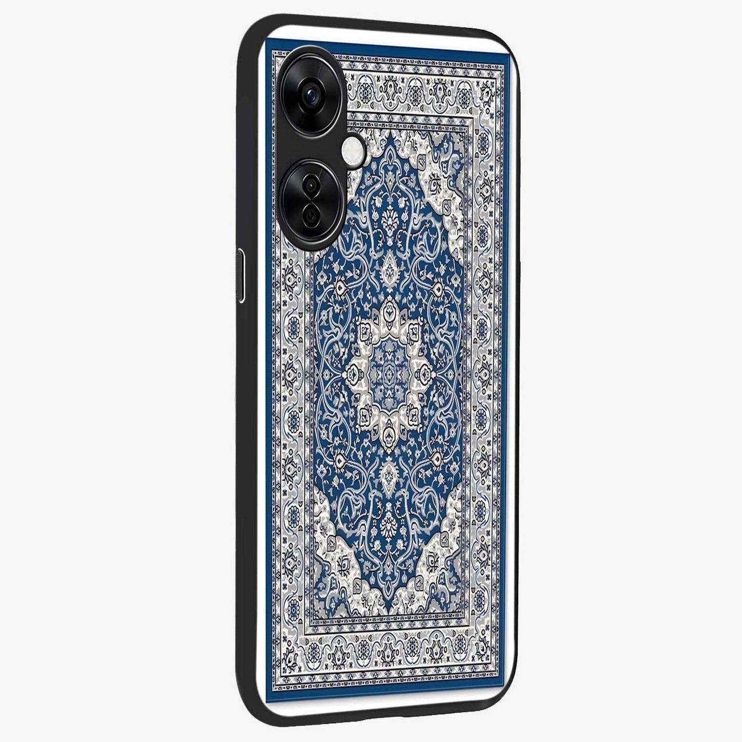 Blue Palace Dream Glass Case for 1+Nord CE 3 Lite side perspective highlighting intricate palace design and sleek edges