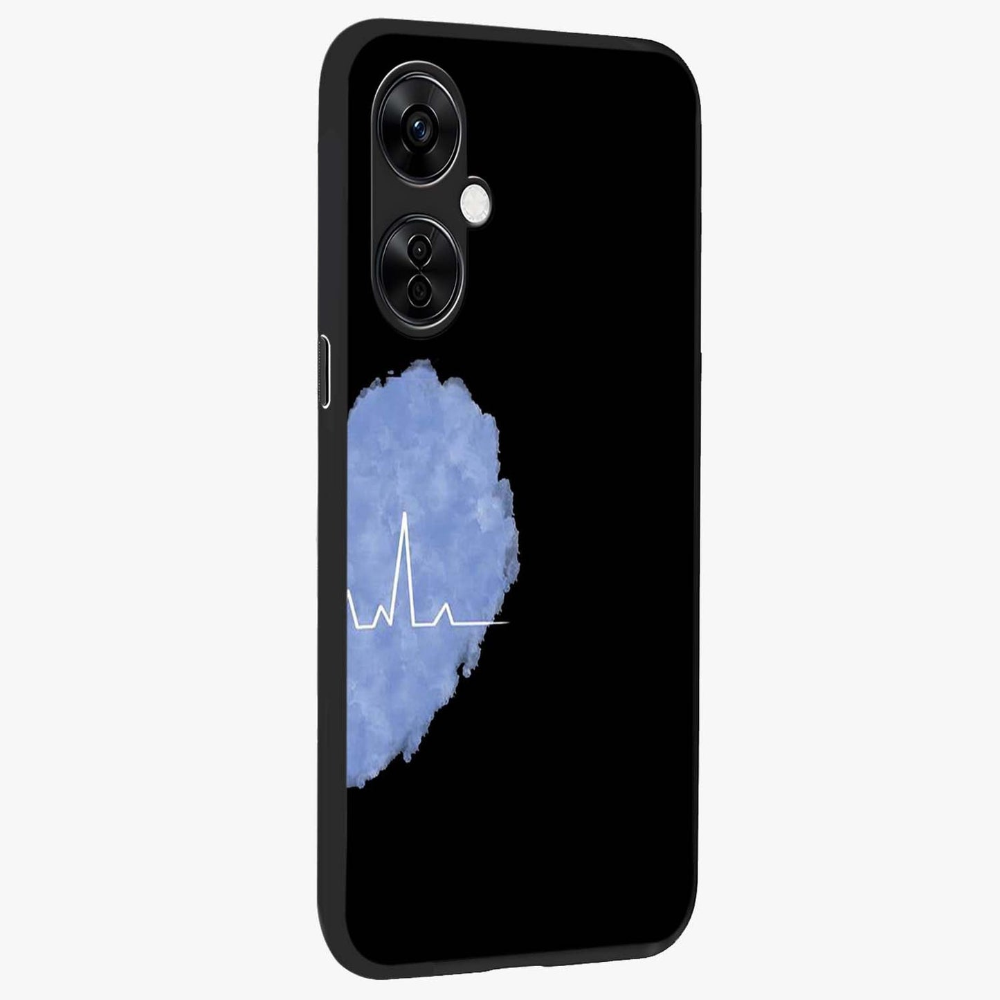 Blue Pulse Bond Glass Case for 1+Nord CE 3 Lite side perspective highlighting sleek edges and modern blue detailing