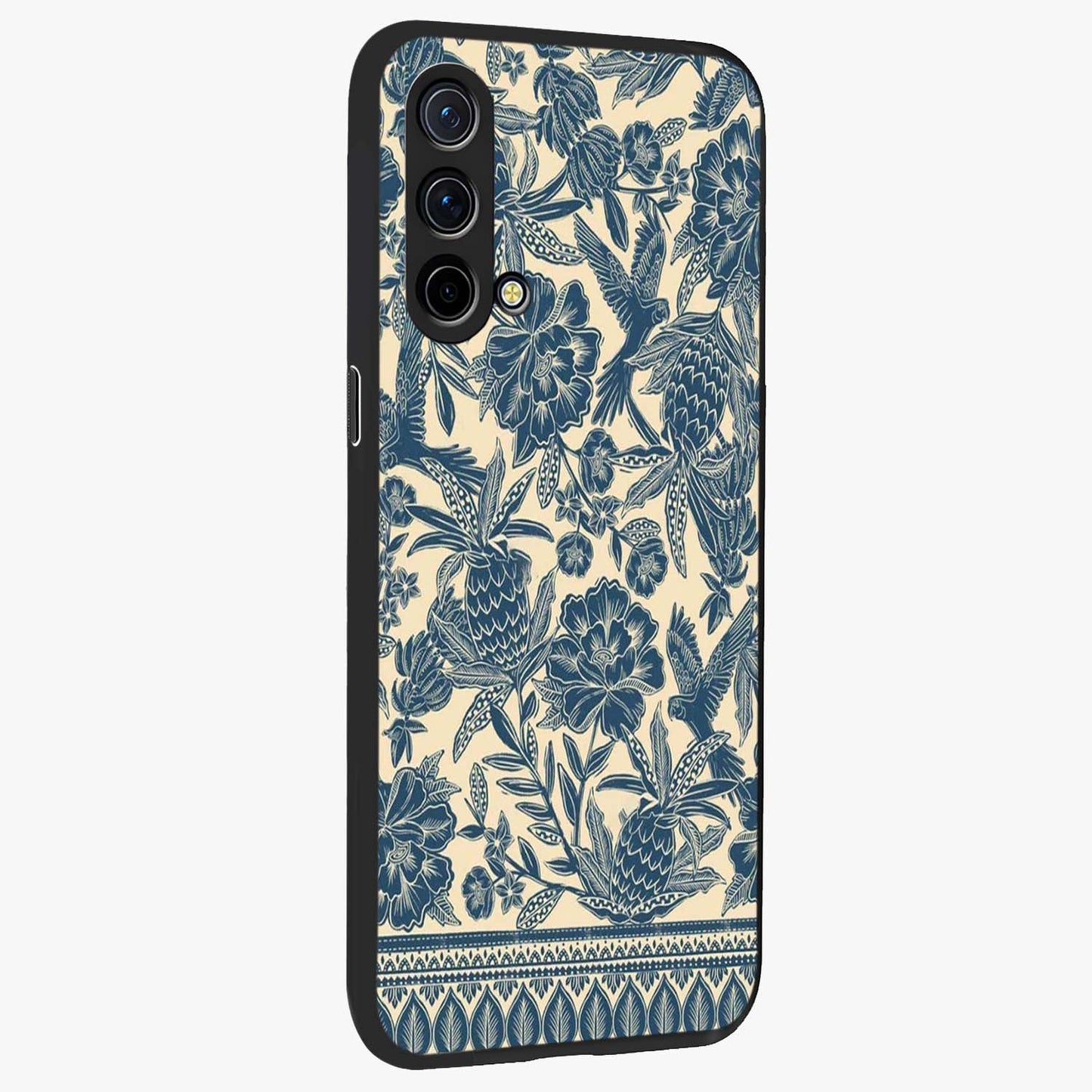 Heirloom Wild Bloom Glass Case upright view showcasing delicate wildflower artwork with timeless floral theme.