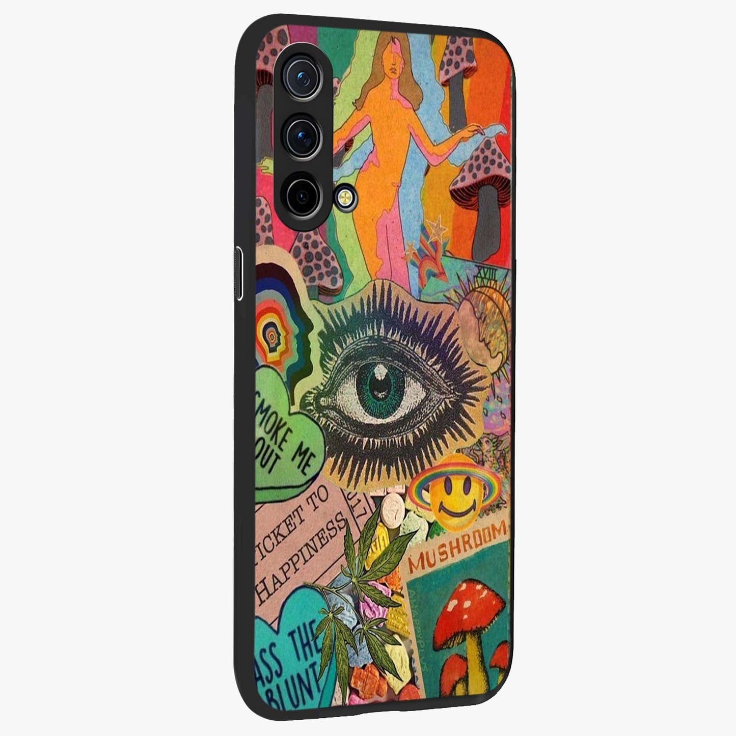 Mystic Eye Wonderland Glass Case upright view showcasing symbolic eye artwork with mysterious fantasy theme.