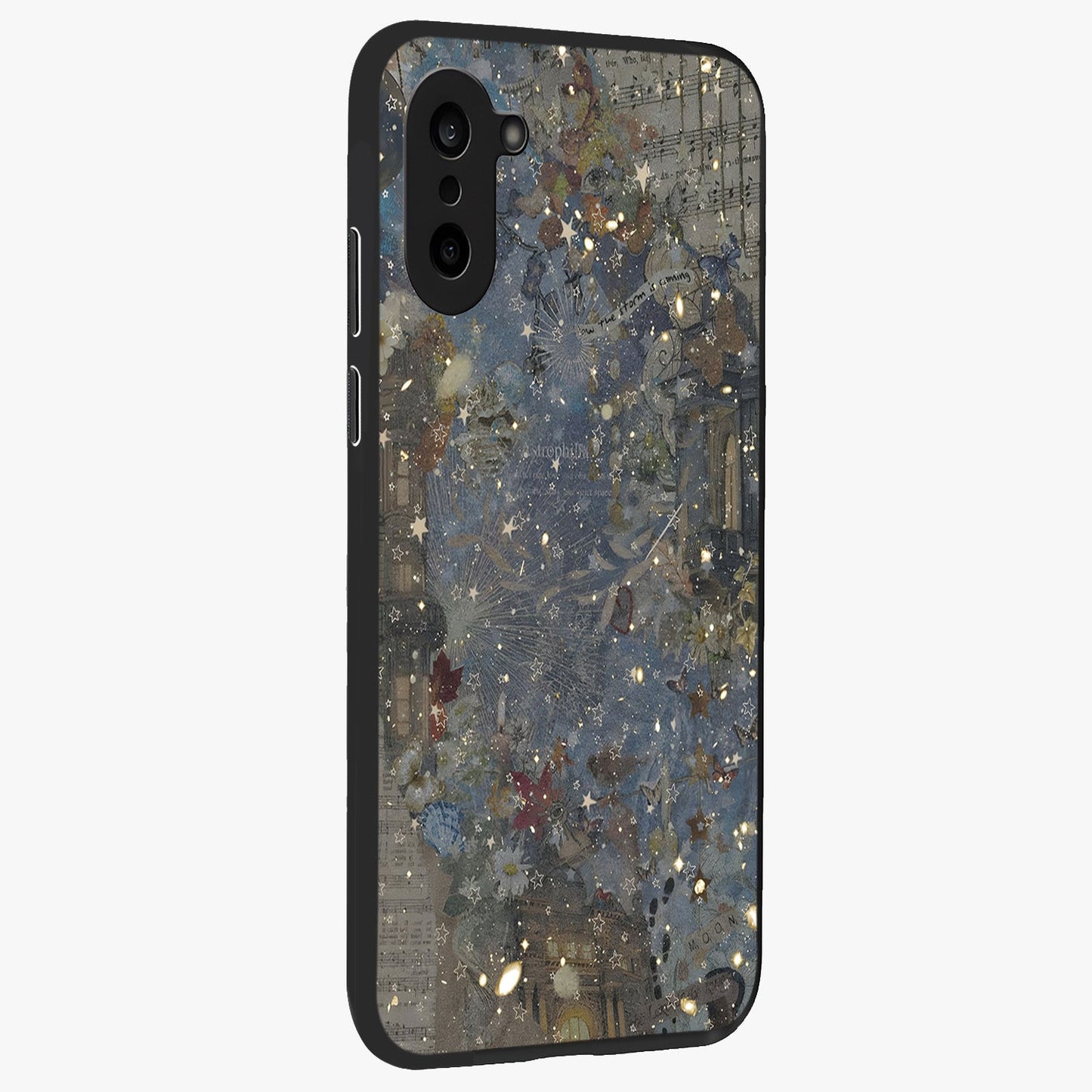 Aesthetic Astrolophia Glass Case for 1+Nord CE 5 side perspective highlighting detailed astrological aesthetic elements