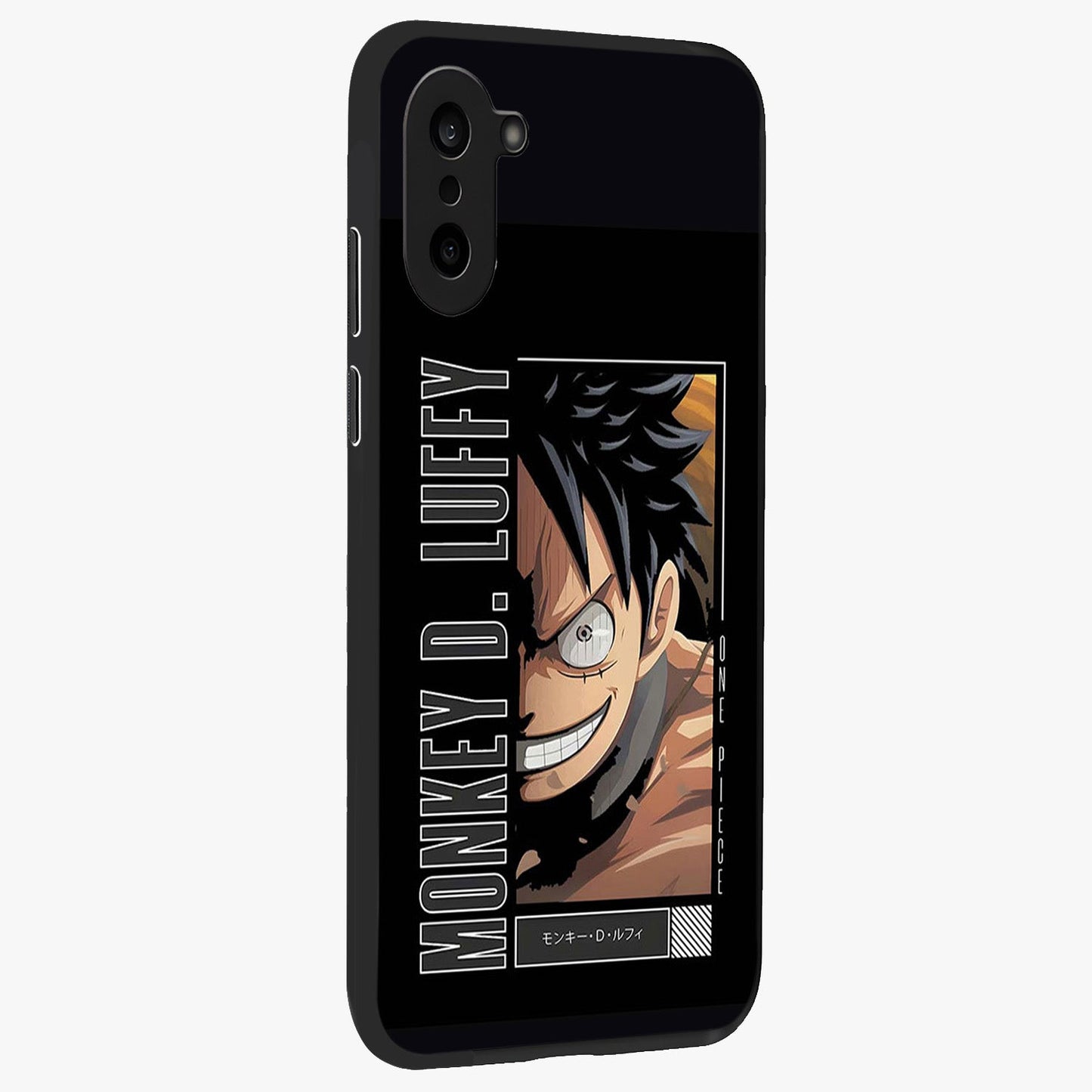 Fearless Pirate Smile Glass Case for 1+Nord CE 5 side perspective highlighting detailed character illustration and sleek build