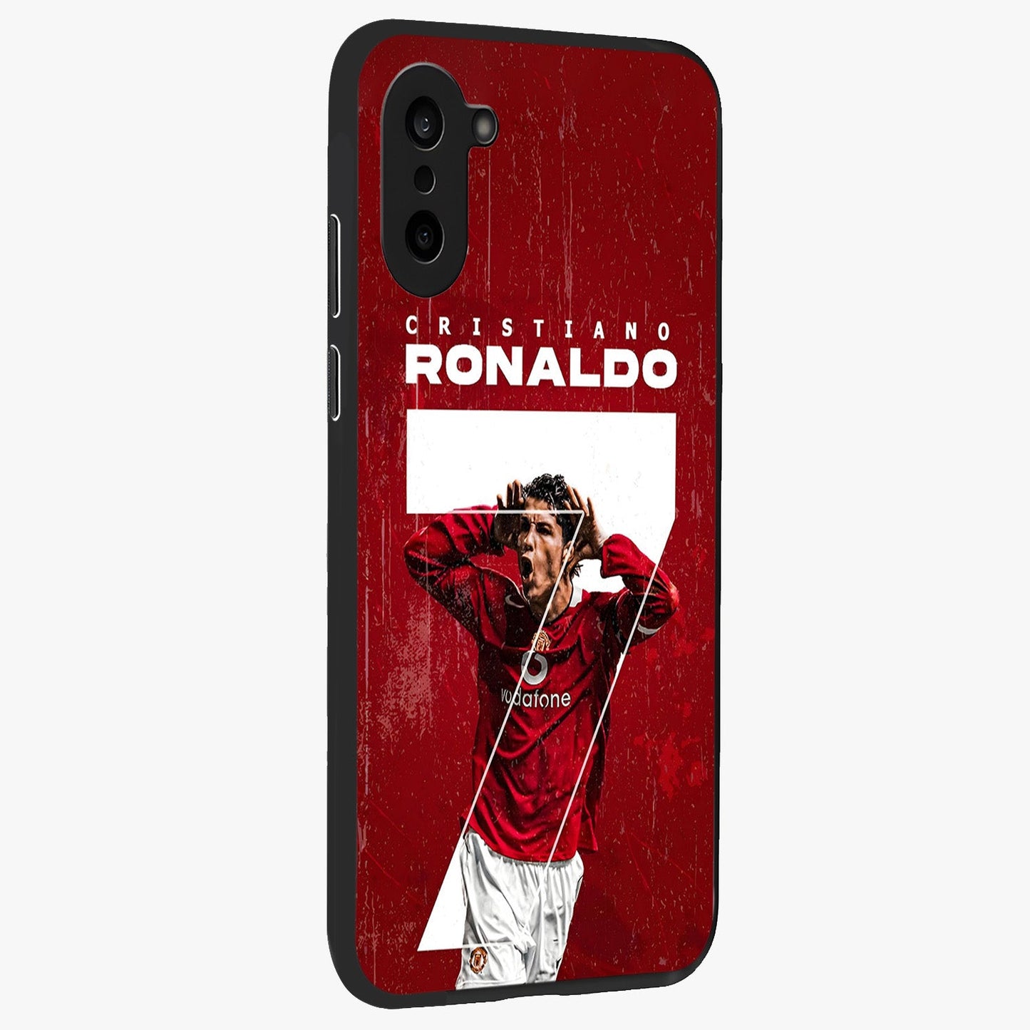 Goal Celebration Legacy Glass Case for 1+Nord CE 5 side perspective highlighting bold detailing and premium edge finish