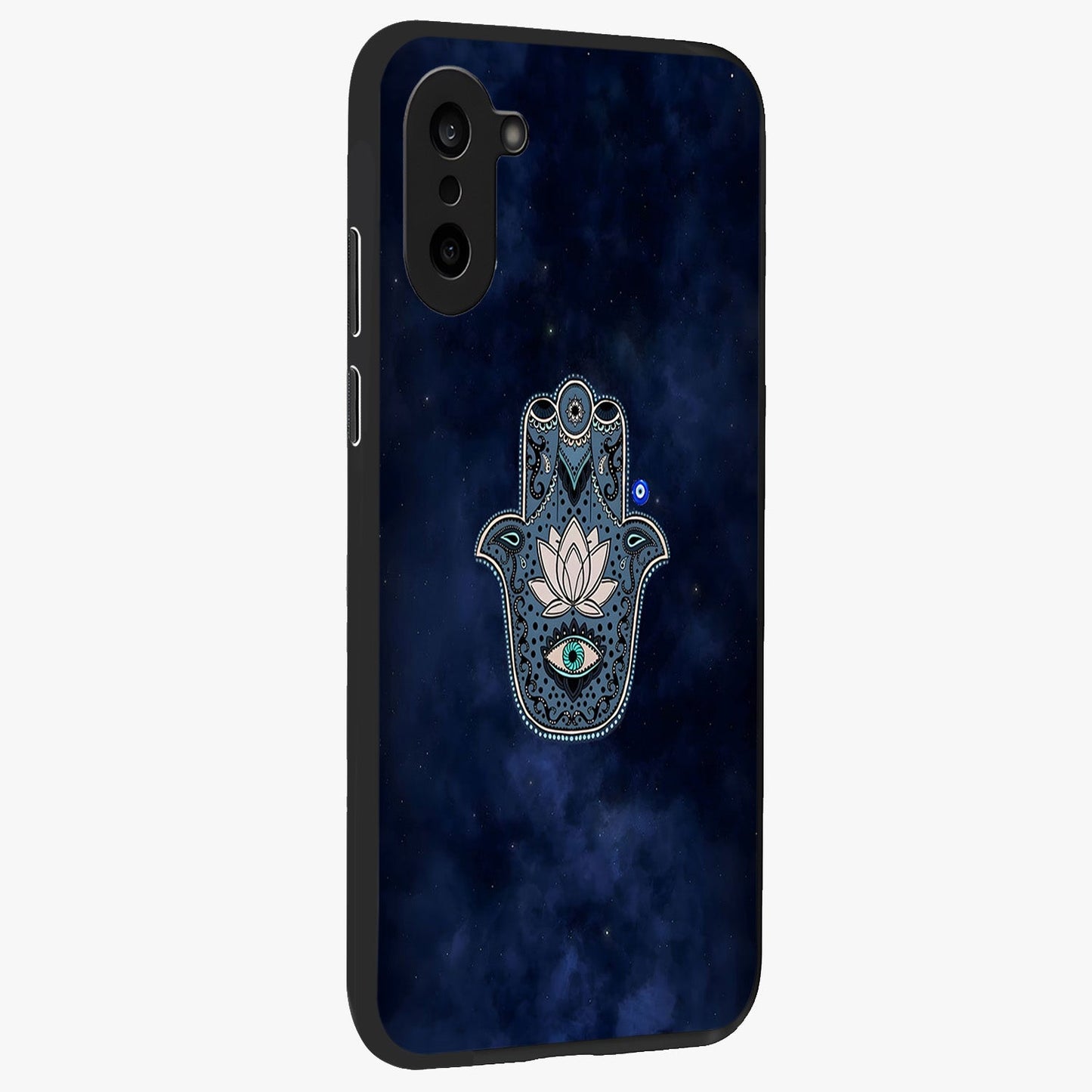 Mystic Calm Shield Glass Case for 1+Nord CE 5 side perspective highlighting refined textures and premium edge finish