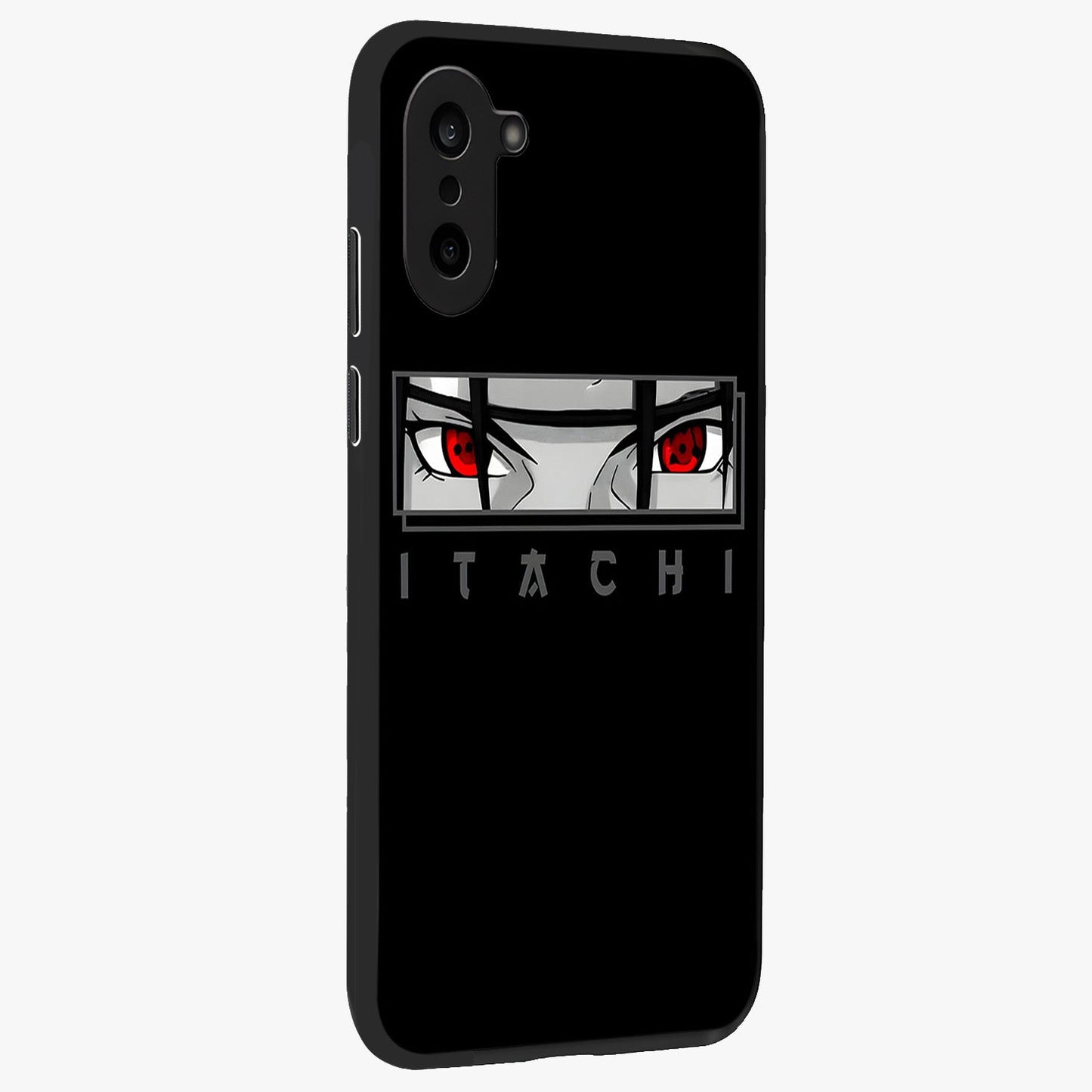 Scarlet Gaze Dominance Glass Case for 1+Nord CE 5 side perspective highlighting powerful detailing and smooth build