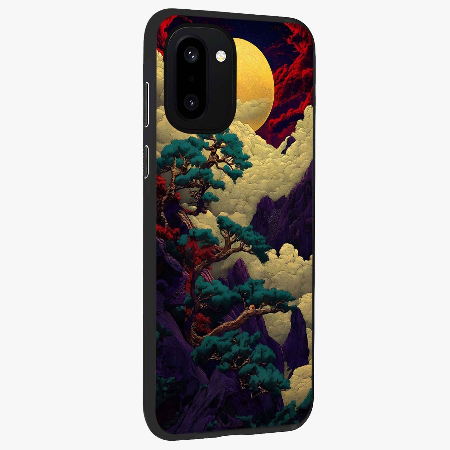 Golden Number Ten Glass Case for 1+15R side perspective highlighting premium typography textures and smooth edges