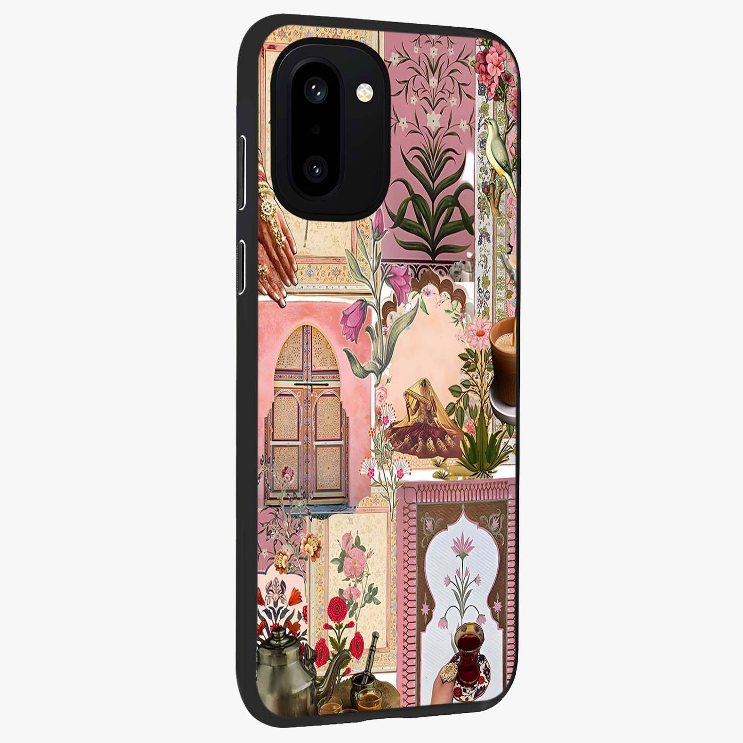 Royal Pink Legacy Glass Case for 1+15R side perspective highlighting smooth textures and premium edges