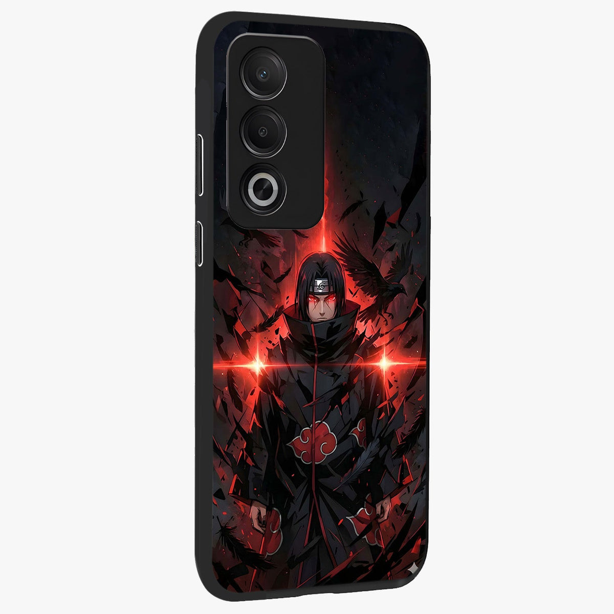 Focused Blade Discipline Glass Case upright view showcasing strong typography statement with sleek motivational theme.
