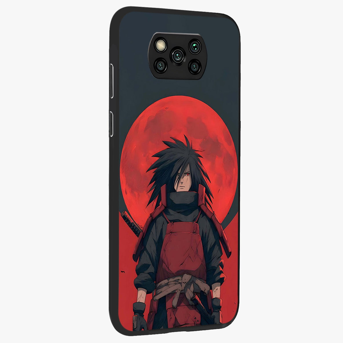 Crimson Moon Warlord Glass Case upright view showcasing powerful warlord artwork with dark celestial theme.