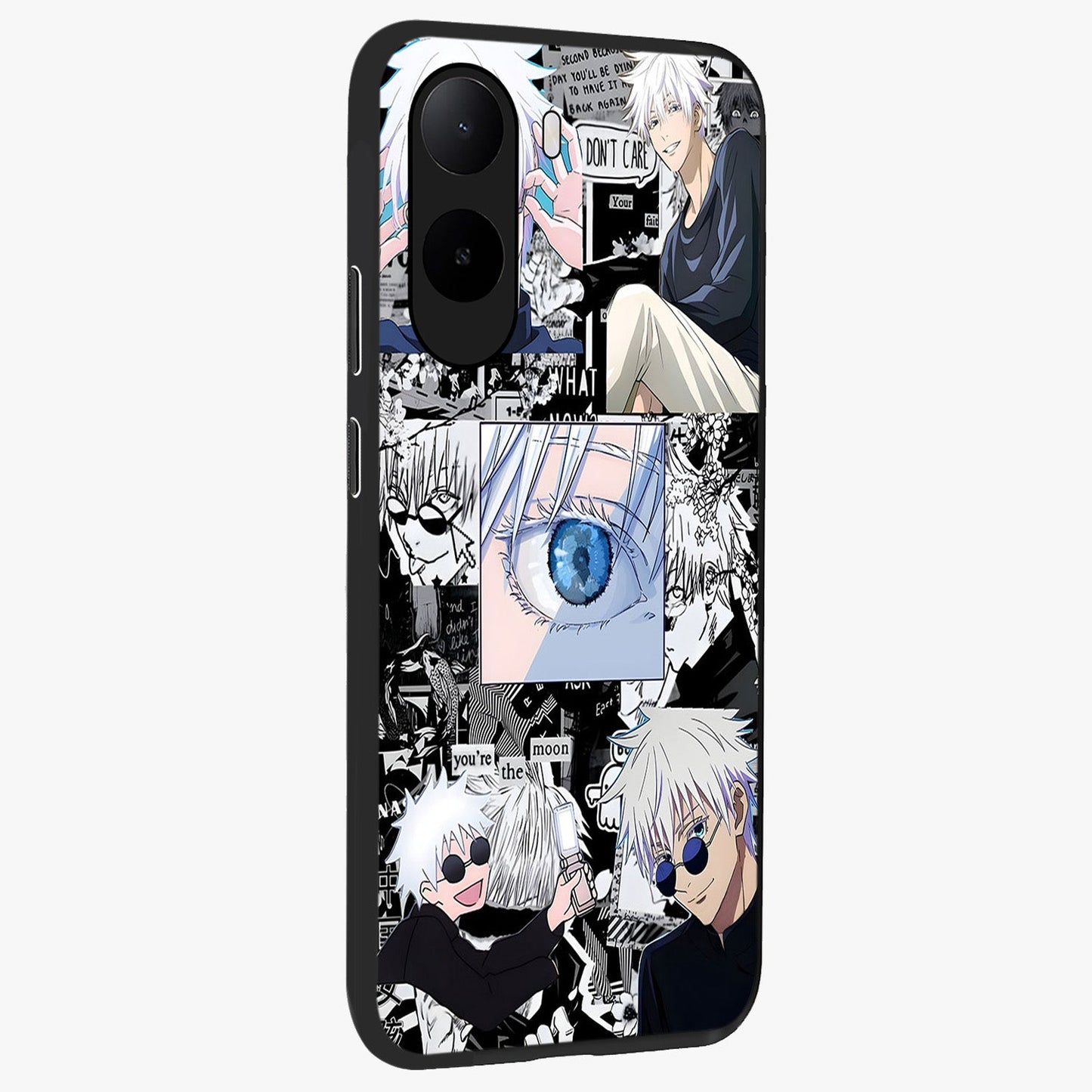 Infinity Sorcerer Chaos Glass Case upright view showcasing dramatic sorcerer artwork with chaotic mystical theme.