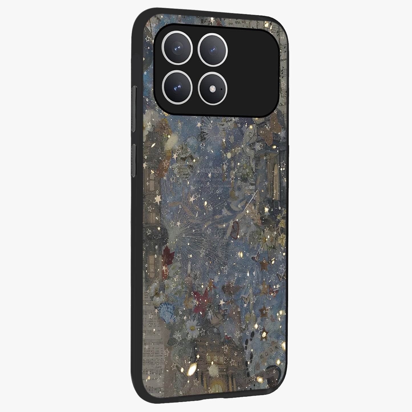 Aesthetic Astrolophia Glass Case upright view showcasing soft aesthetic theme with stylish modern look.