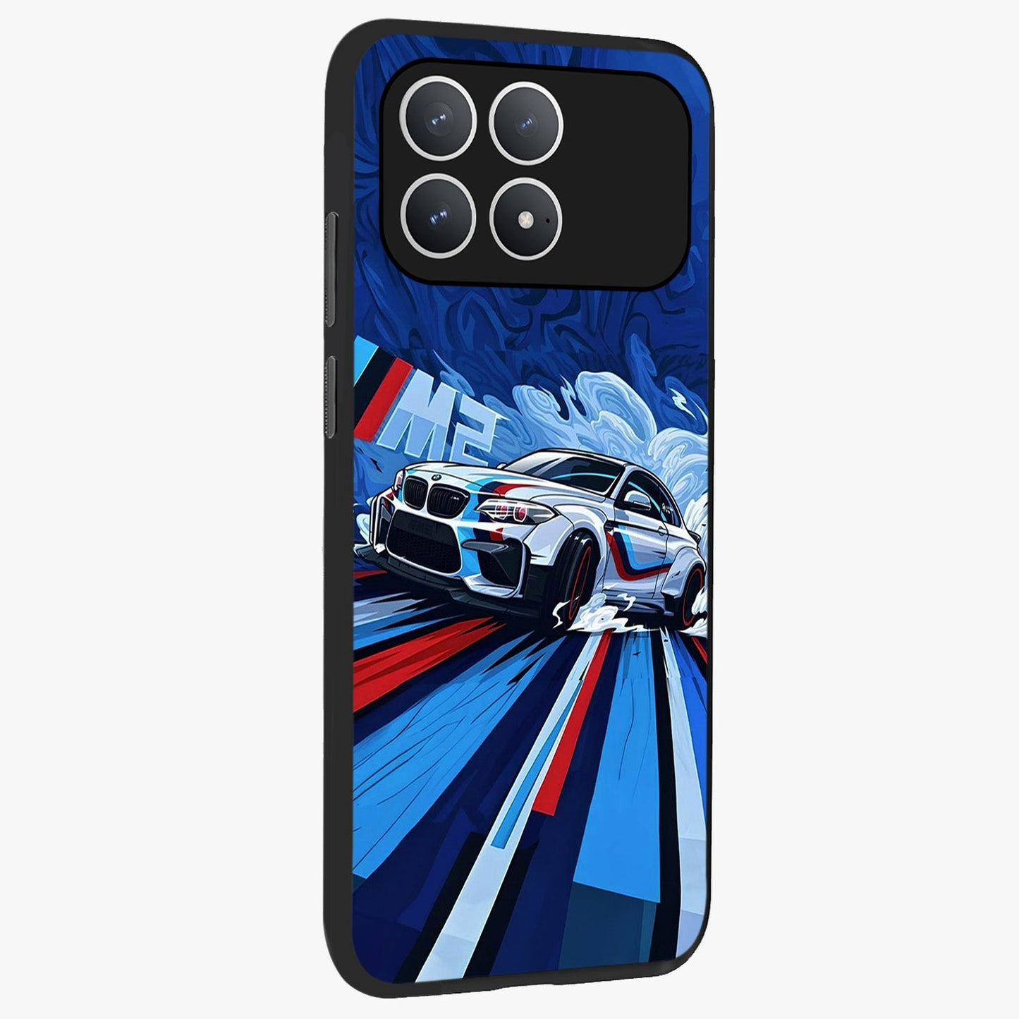 Drift Power Rush Glass Case upright view showcasing high speed racing artwork with bold automotive theme.