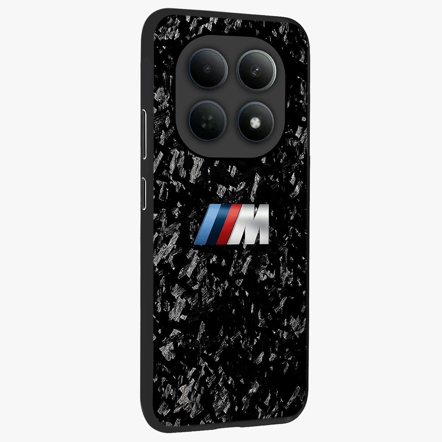 Carbon Speed Mark Glass Case upright view showcasing modern carbon speed graphic with bold automotive theme.