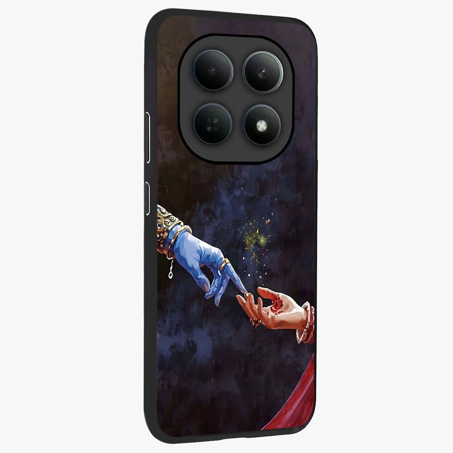 Divine Touch Eternal Glass Case upright view showcasing peaceful spiritual artwork with eternal divine theme.