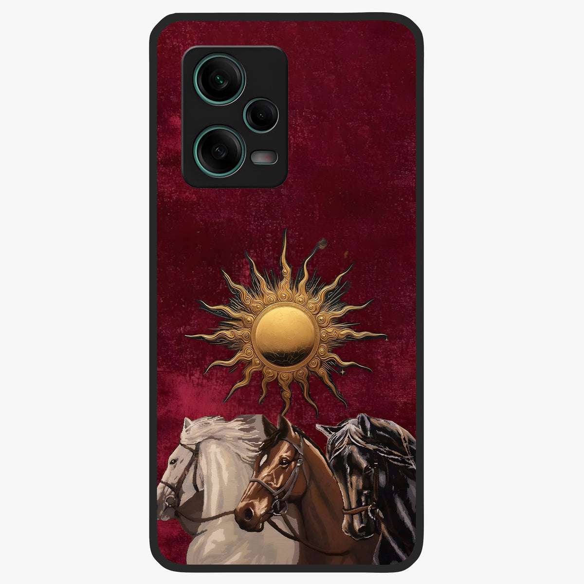 Solar Riders Glass Case upright view showcasing energetic rider artwork with bold adventure theme.