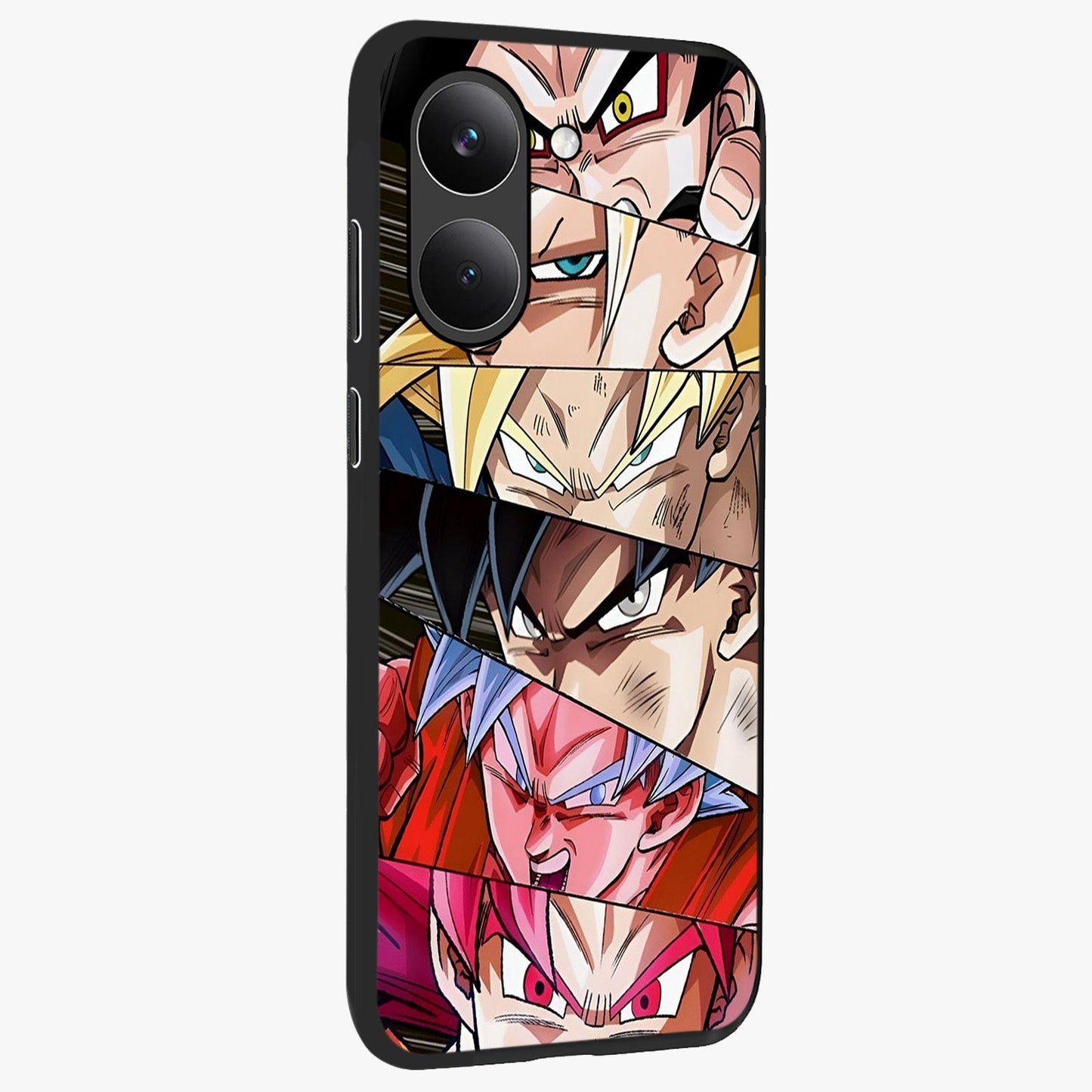 Anime Character Glass Case upright view showcasing expressive anime artwork with bold graphic style.