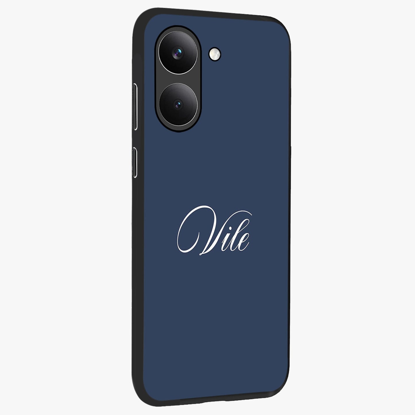 Blue Vintage Floral Pattern Glass Case displayed in angled mockup highlighting classic blue floral pattern and retro aesthetic design.