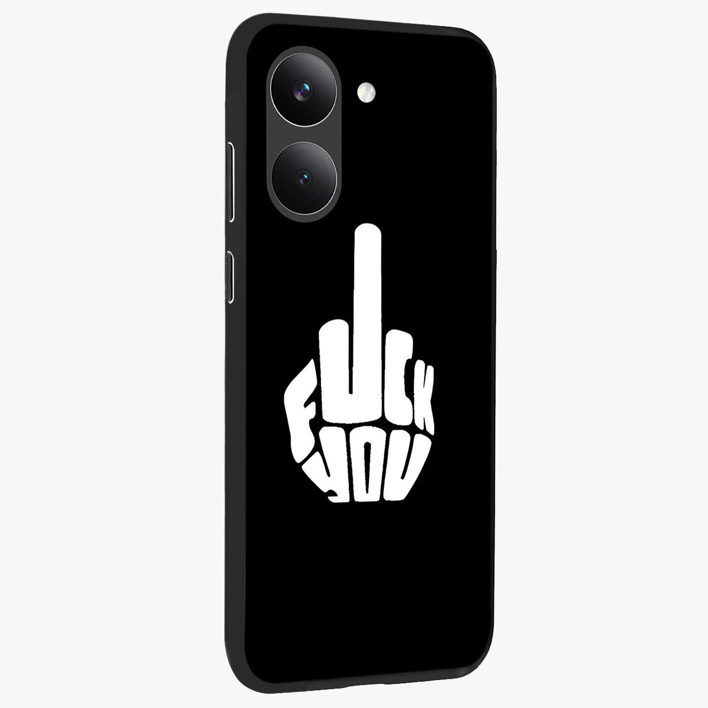 Rebel Mode On Glass Case upright view showcasing striking statement artwork with bold rebellious theme.