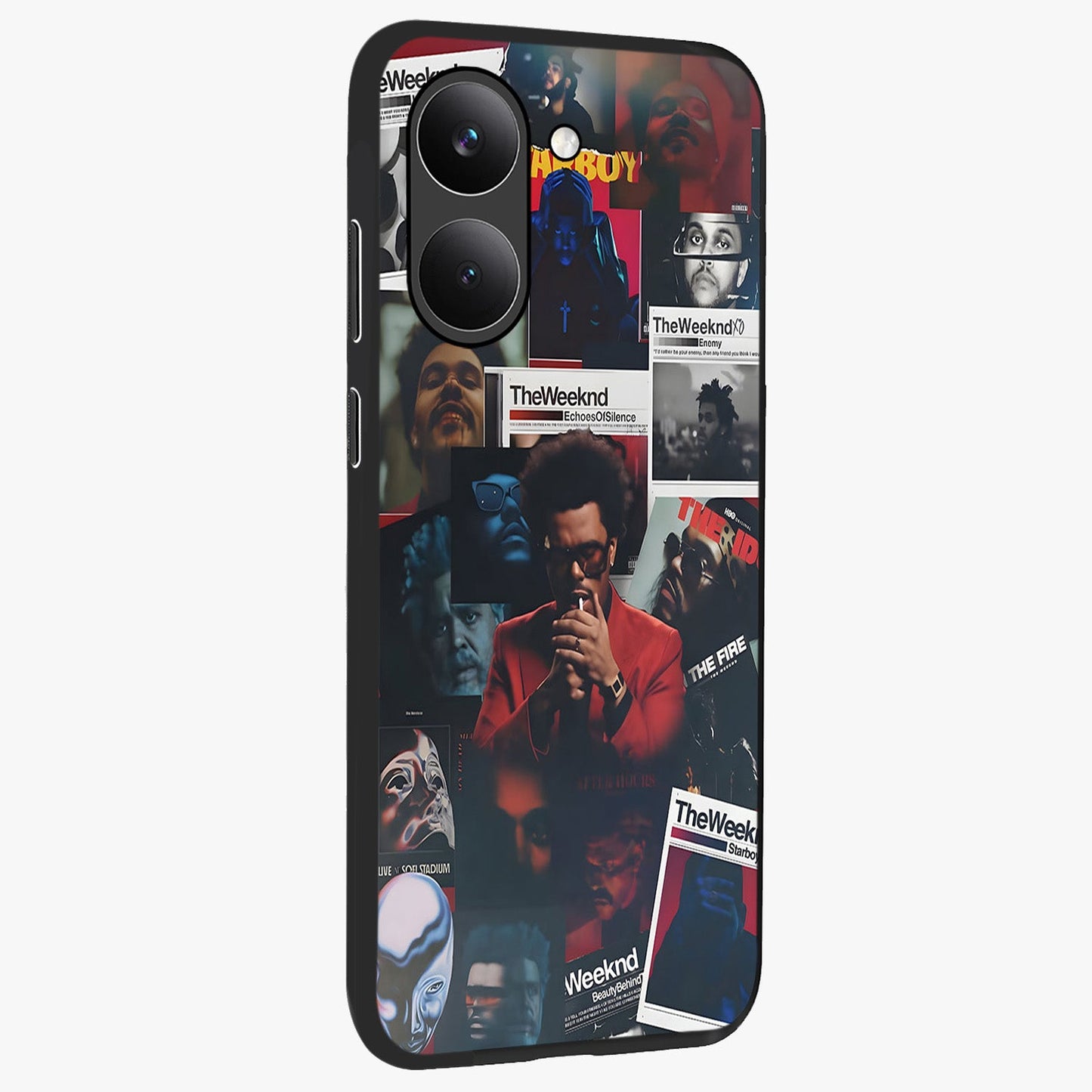 The Weeknd Glass Case upright view showcasing bold music themed artwork with contemporary artistic style.