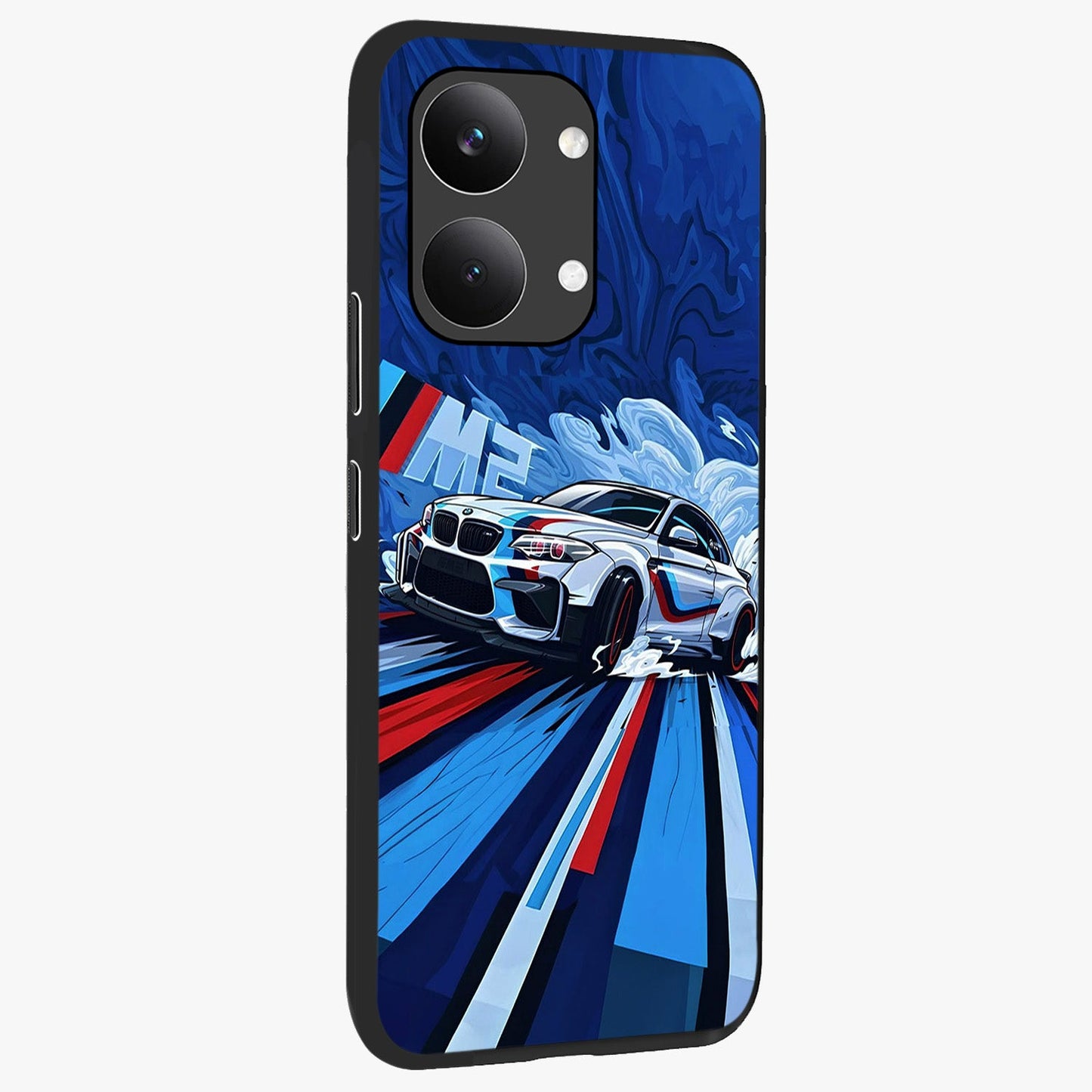 Drift Power Rush Glass Case upright view showcasing high speed racing artwork with bold automotive theme.