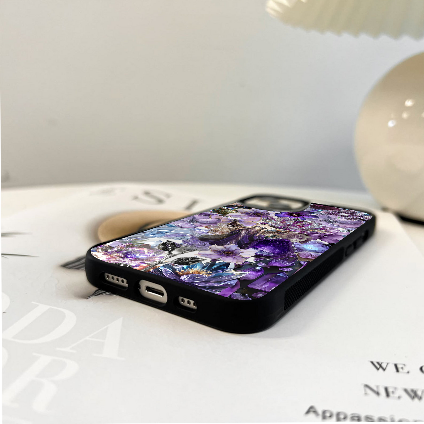 Crystal Bloom Glass Case