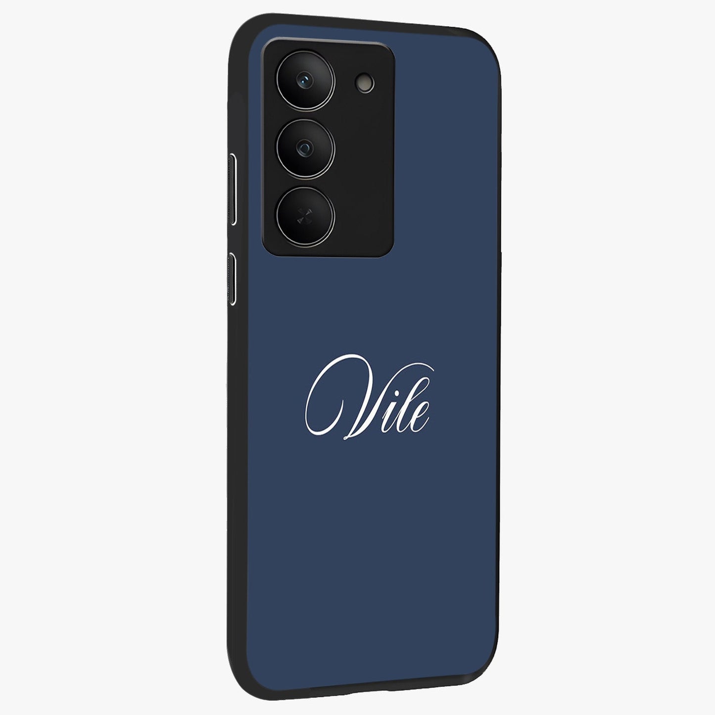 Blue Vintage Floral Pattern Glass Case displayed in angled mockup highlighting classic blue floral pattern and retro aesthetic design.
